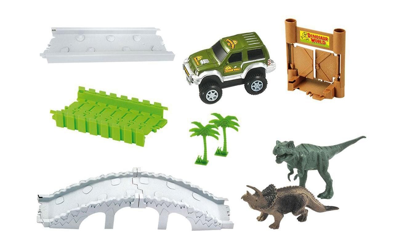 Amewi Autorennbahn »Magic Traxx Dino-Park Mini Set mit Brücke«