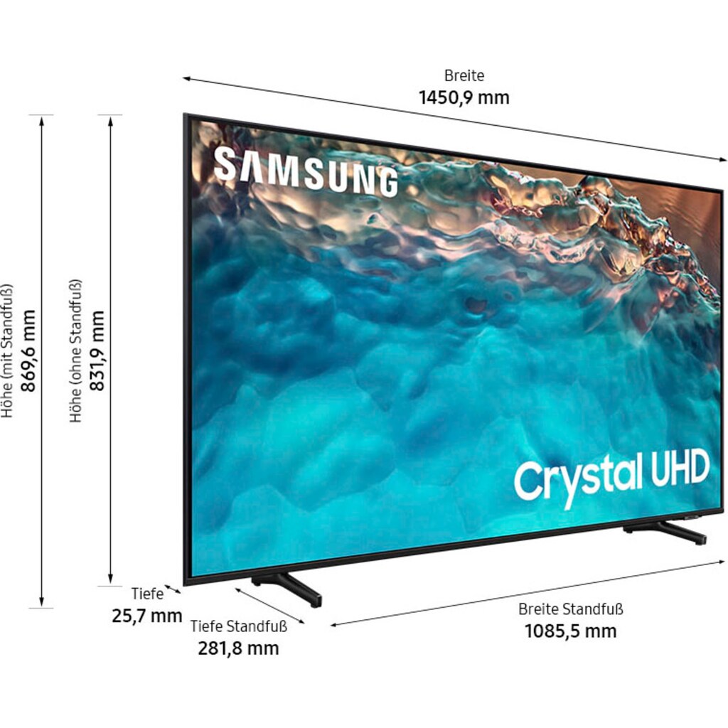 Samsung LED-Fernseher »65" Crystal UHD 4K BU8079 (2022)«, 163 cm/65 Zoll, 4K Ultra HD, Smart-TV