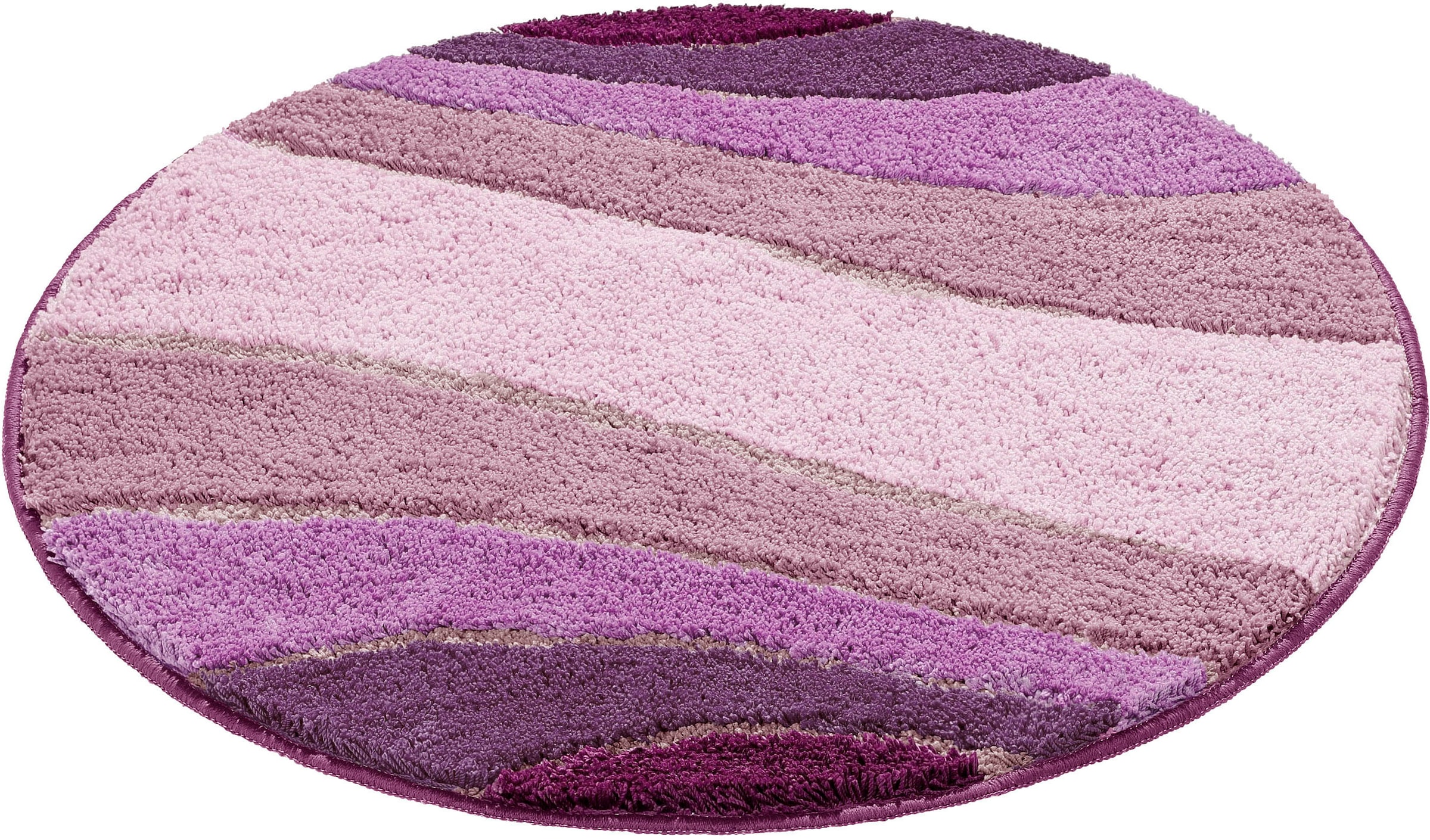 my home Badematte »Josie, Badvorleger, Badezimmer Teppich«, rutschhemmend beschichtet, fussbodenheizungsgeeignet-schnell trocknend-strapazierfähig, Badteppich, Badematten, rechteckig, rund & als 3-tlg. Set erhältlich