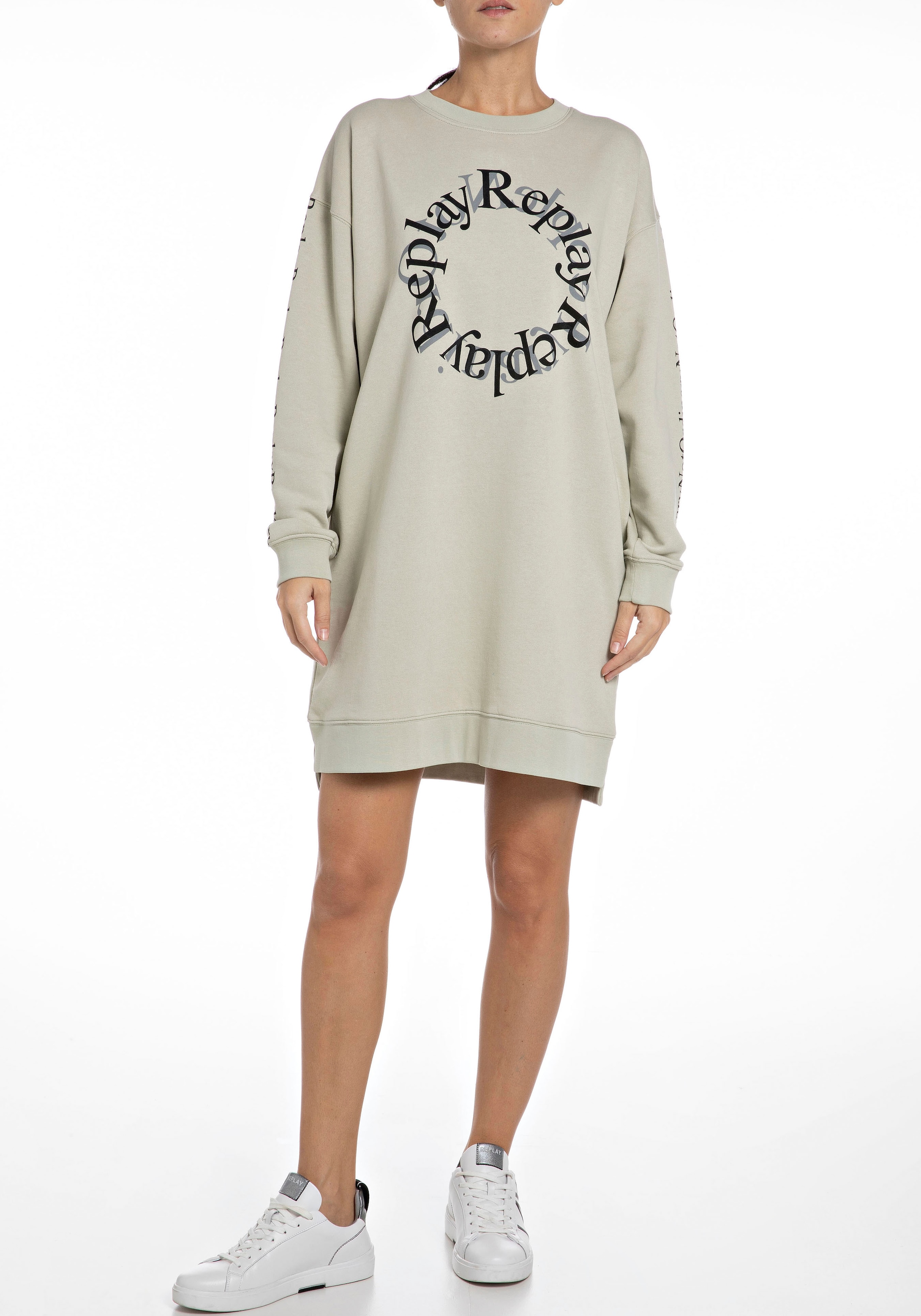 Replay Sweatkleid, mit Replay-Frontprint vorn und an den Ärmeln kaufen