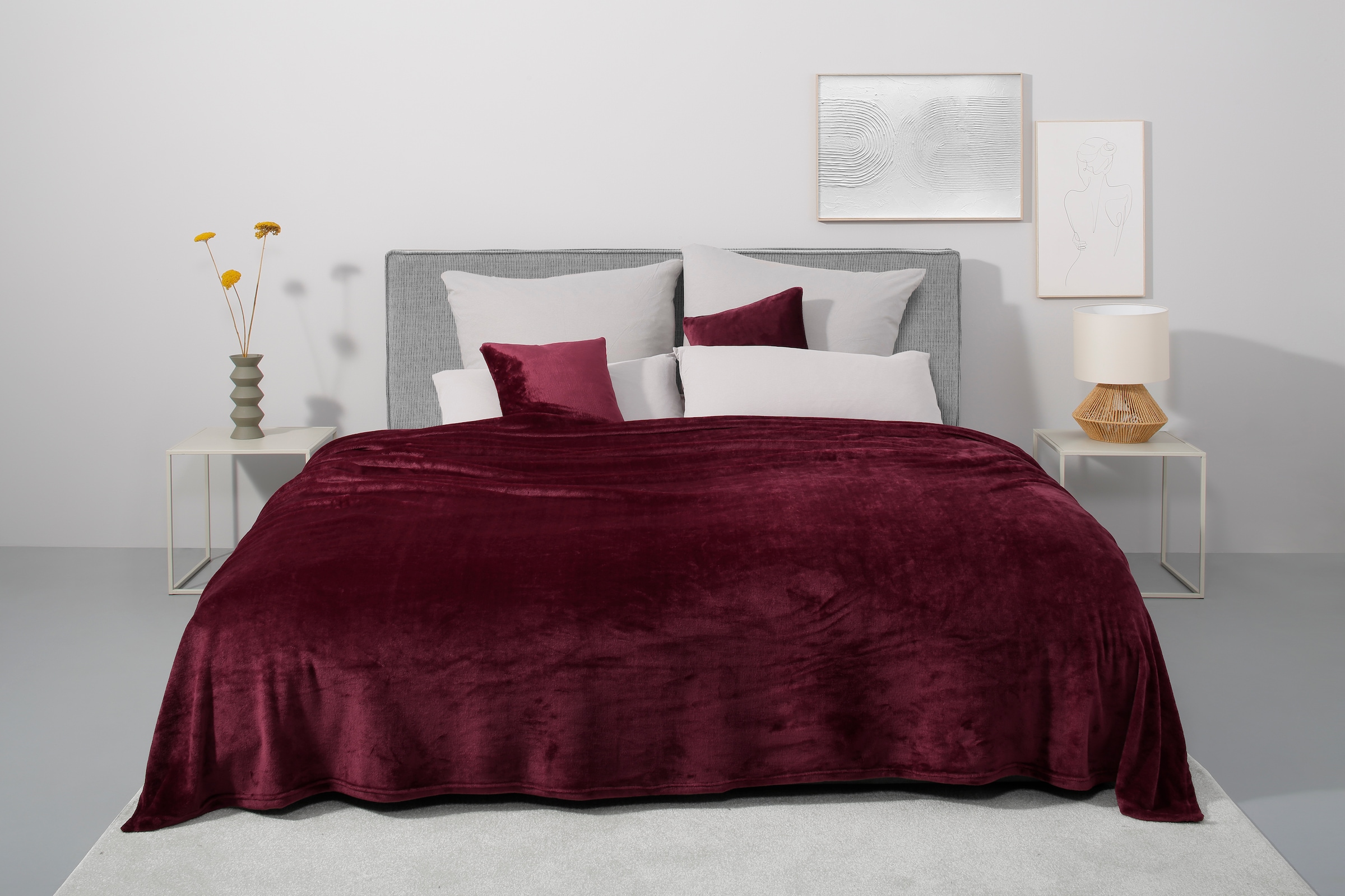 my home Tagesdecke »Desner3«, mit Cashmere-Touch, viele Farben erhältlich, Decke ab 140x210 cm