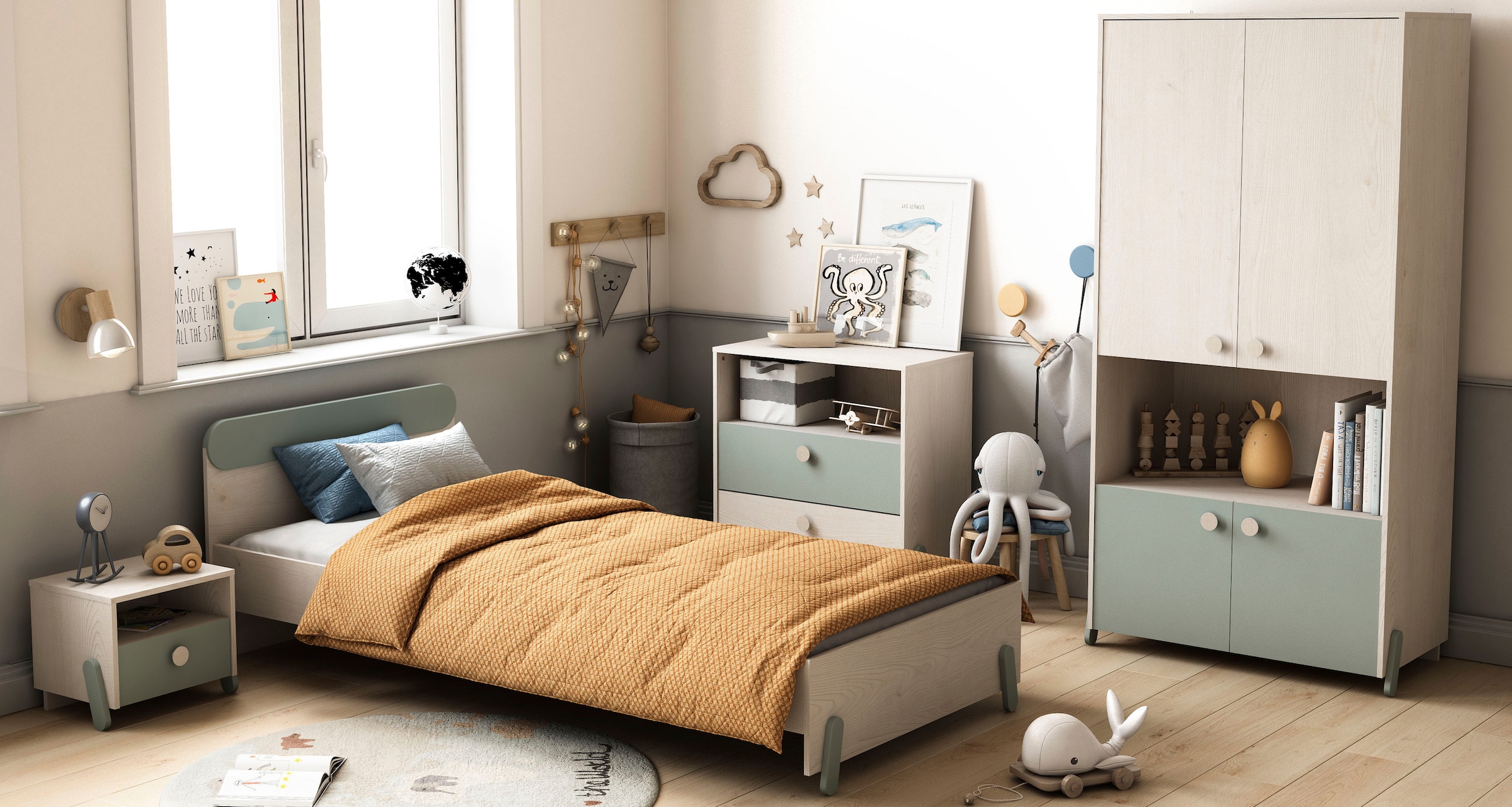 Demeyere GROUP Nachtkommode »Ilian«, modernes Design fürs Kinderzimmer