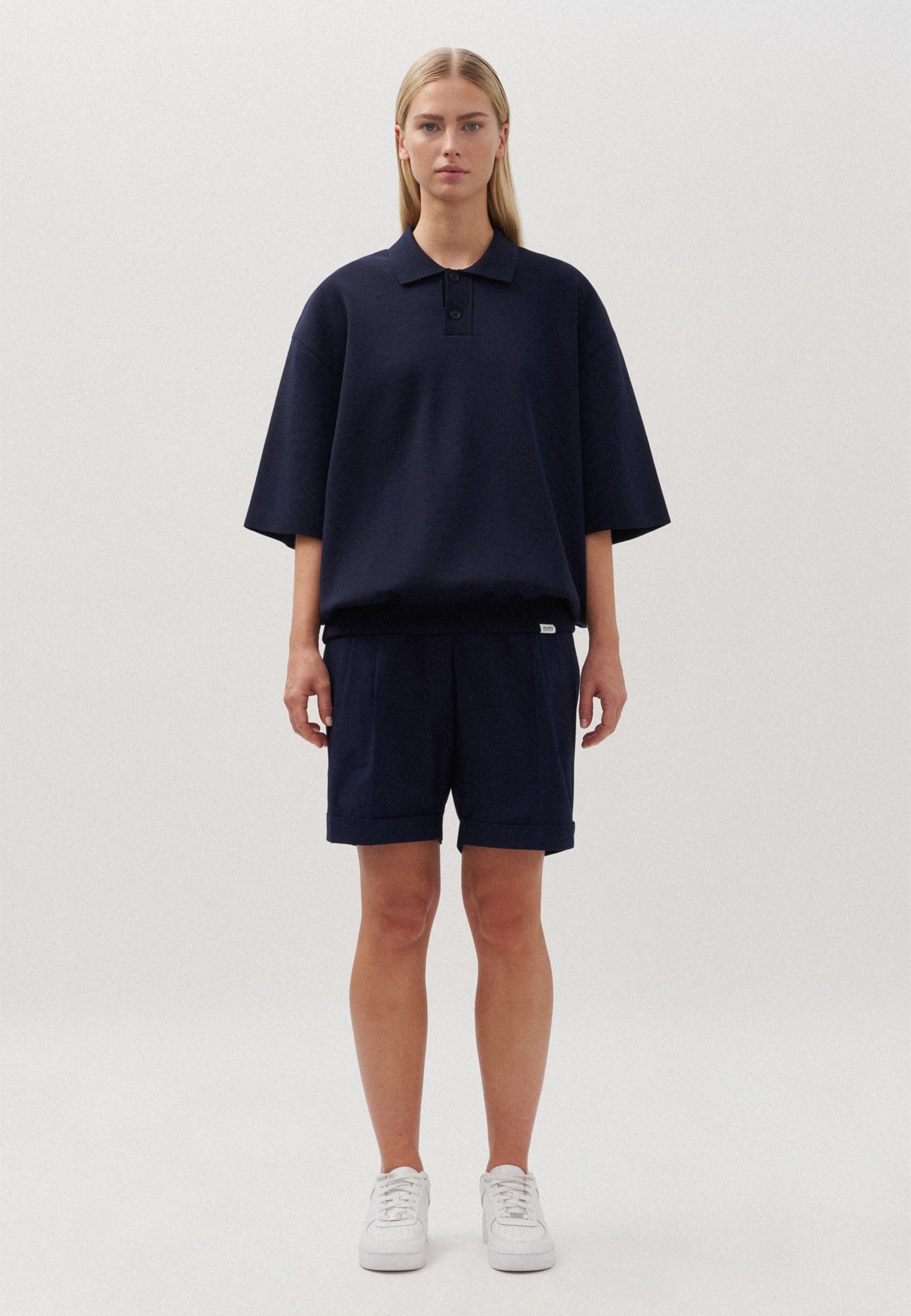 studio seidensticker Strickpullover »Studio«, Polo Uni