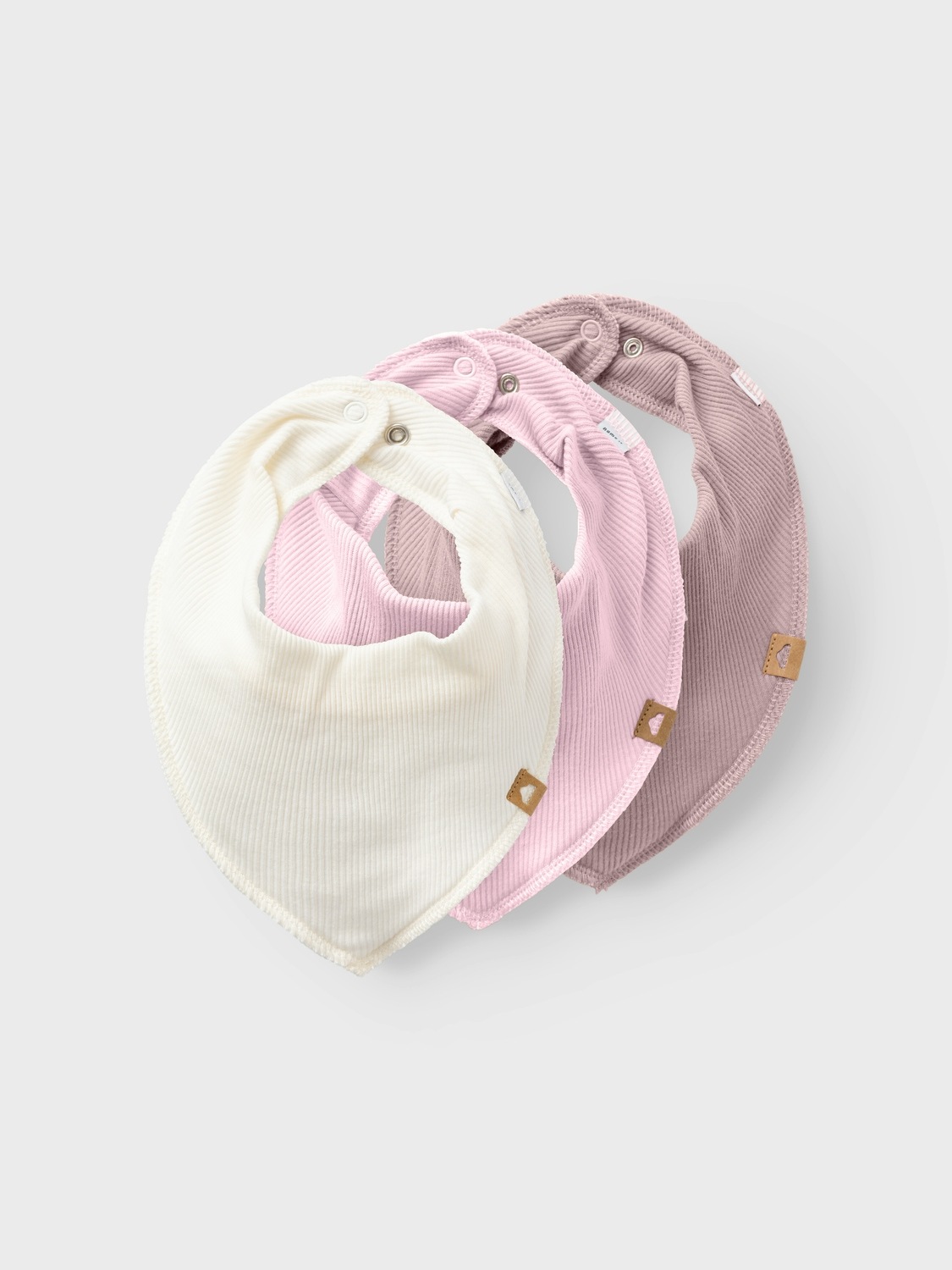 Name It Dreieckstuch »NBNYVETTI 3P SCARF BIB NOOS« Packung, 3 Stk. mit Druckknopf zum Verschliessen