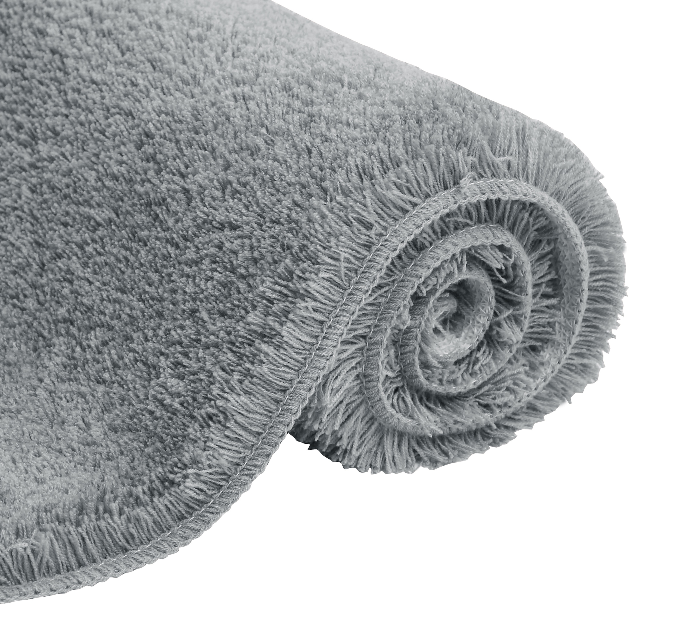 my home Badematte »Merida, Badvorleger, Badezimmer Teppich«, rutschhemmend beschichtet, fussbodenheizungsgeeignet-schnell trocknend-strapazierfähig, Badteppich, Uni Farben, rechteckig, rund & als 2-tlg. Set erhältlich