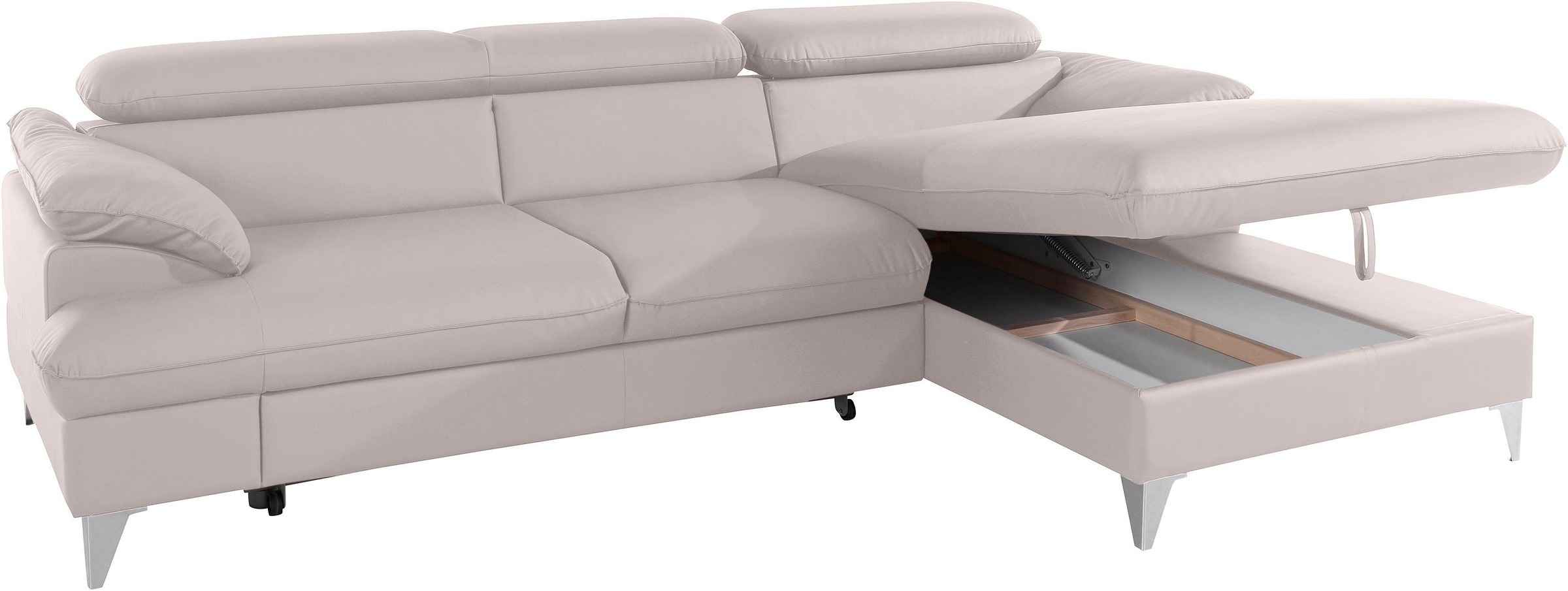 COTTA Ecksofa »Caluso L-Form«, inklusive Kopfteilverstellung, wahlweise mit Bettfunktion