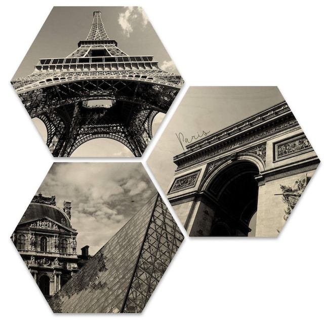 Paris »Impression shoppen 3 Mehrteilige Bilder Wall-Art online Stadt Collage«, St.) | Jelmoli-Versand (Set,