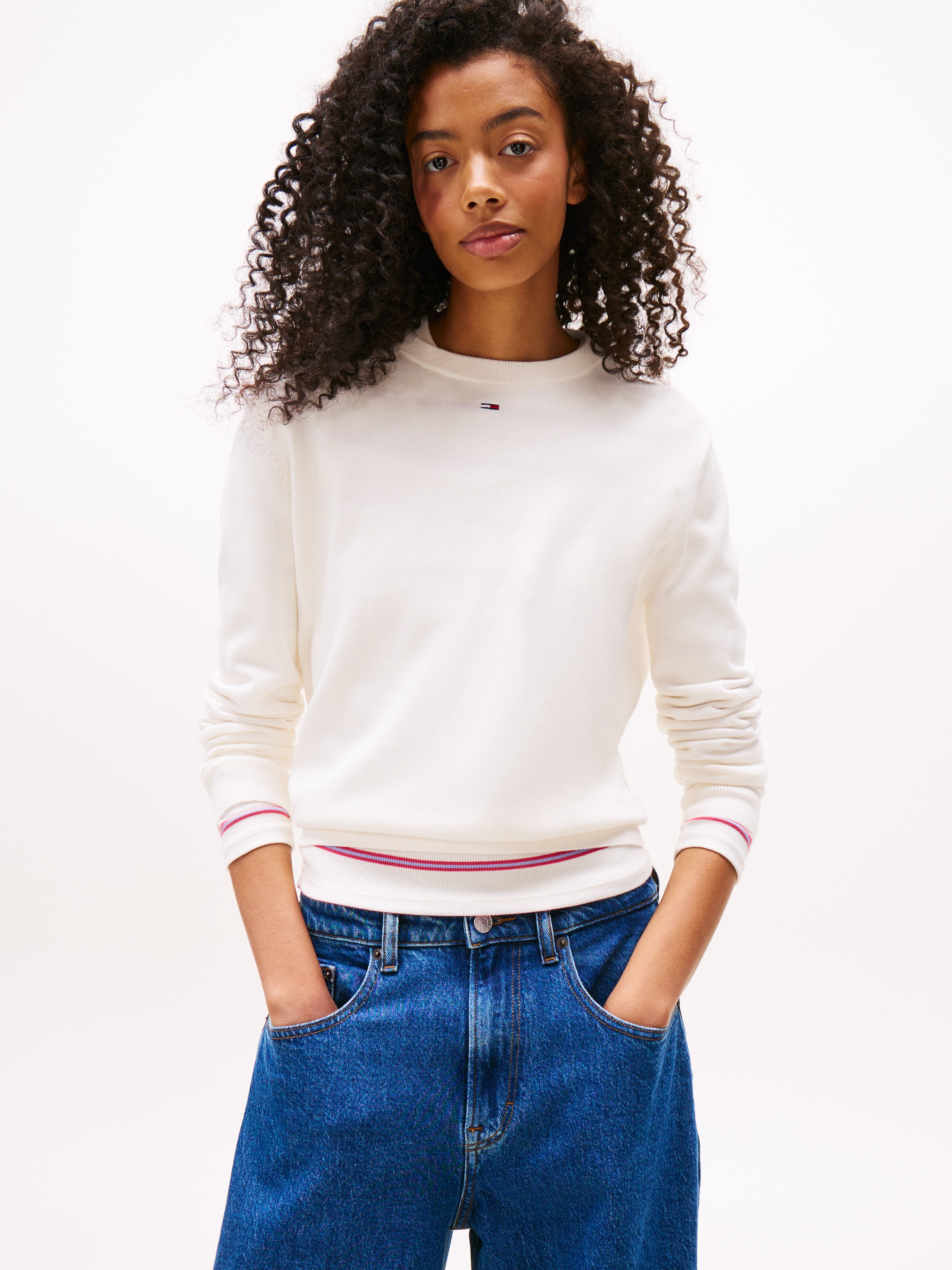Tommy Jeans Strickpullover »TJW ESSENTIAL CREW SWEATER EXT«