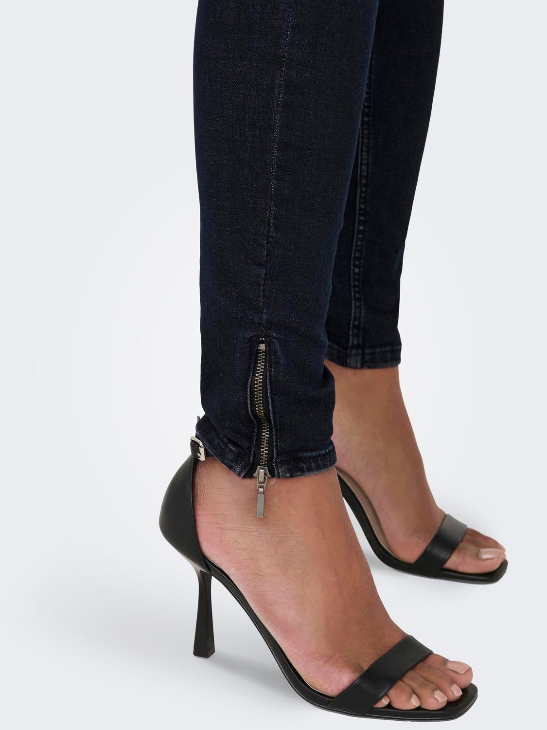 ONLY Skinny-fit-Jeans »ONLKENDELL LIFE REG SK ANKLE«, mit Zipper am Saum