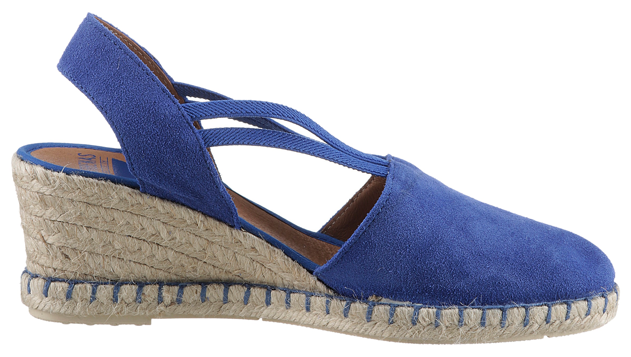 VERBENAS Sandalette »Maika Serraje«, Sommerschuh, Sandale, Keilabsatz, mit Jutebesatz