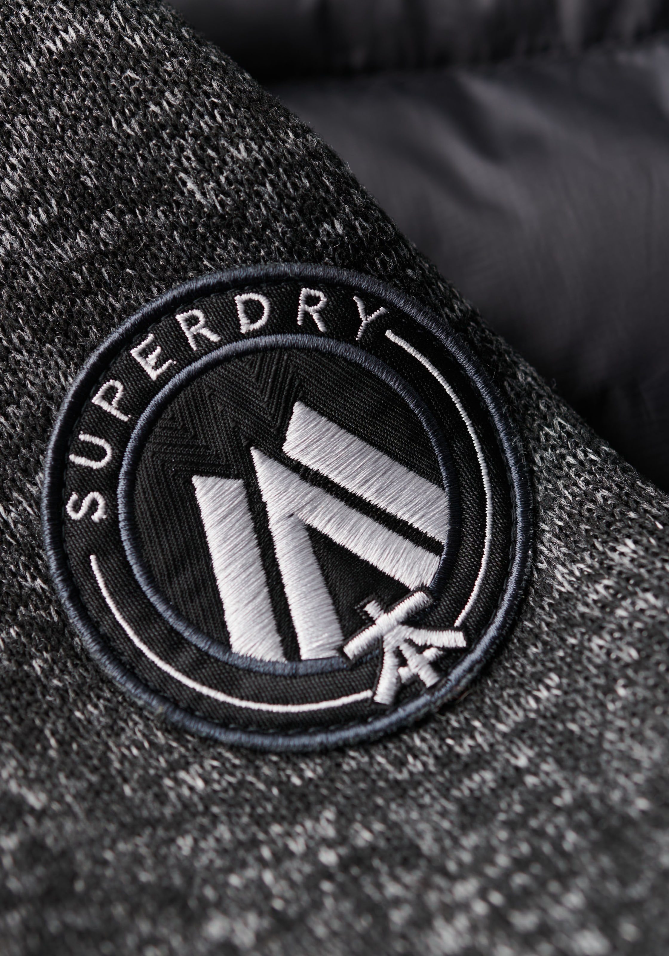 Superdry Steppjacke »Hooded Knit Storm Hybrid Jkt«