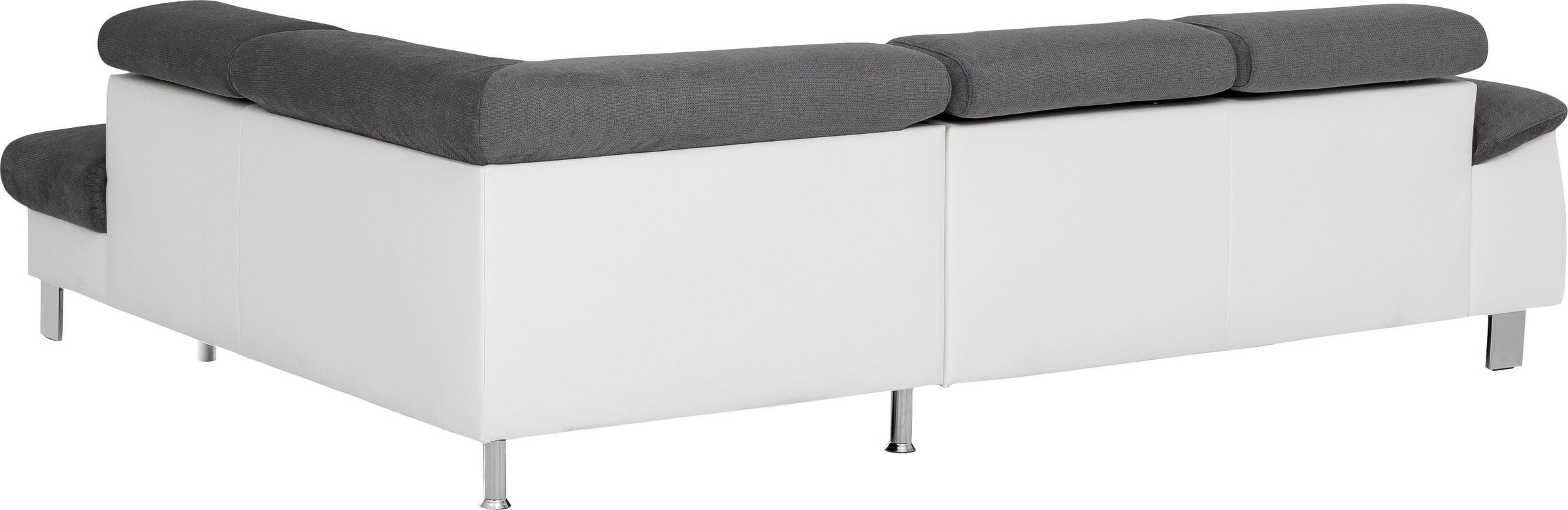 COTTA Ecksofa »Komaris L-Form mit Kopfteilverstellung«, wahlweise mit Bettfunktion, Bettkasten & Beleuchtung