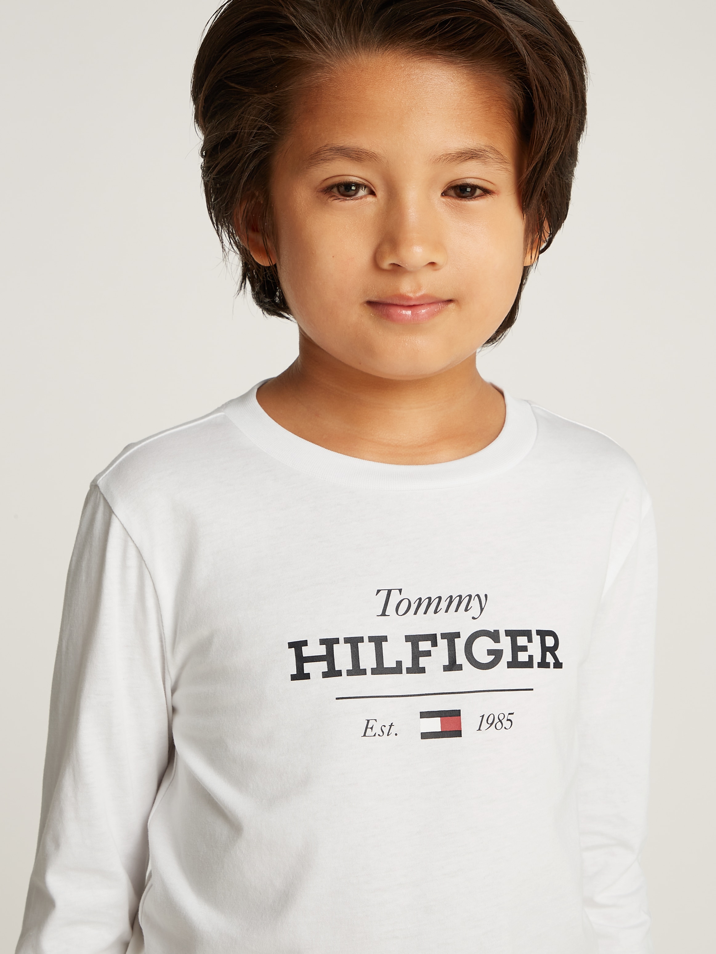 Tommy Hilfiger Langarmshirt »MONOTYPE 1985 REG TEE LS«, mit Logoschriftzug