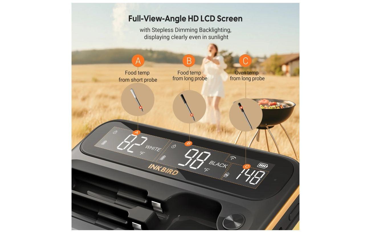 nicht definiert Grillthermometer »Inkbird INT-12-BW Doppelsonde«
