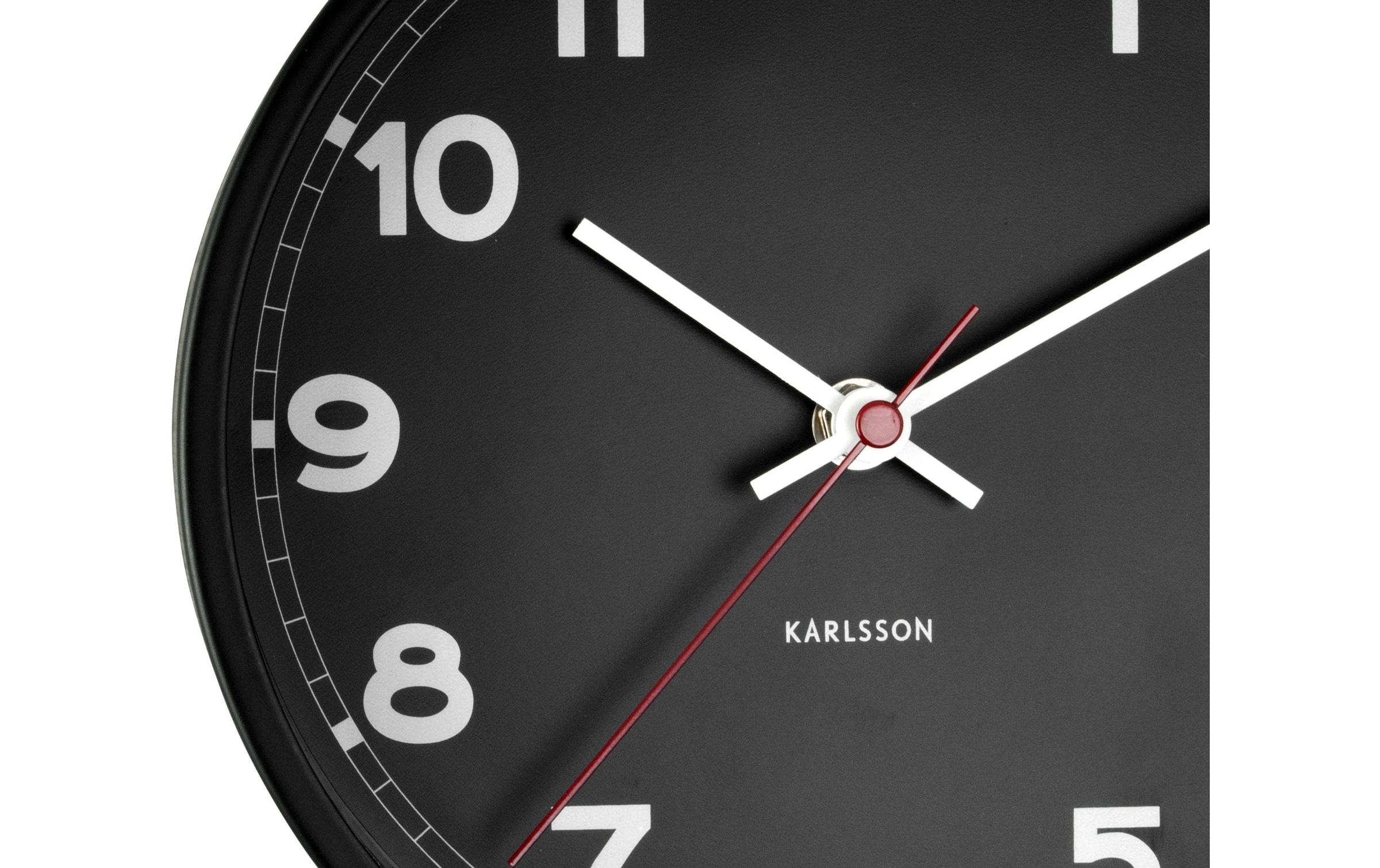 Karlsson Wanduhr »New Classic Small 20 cm, Schwarz«