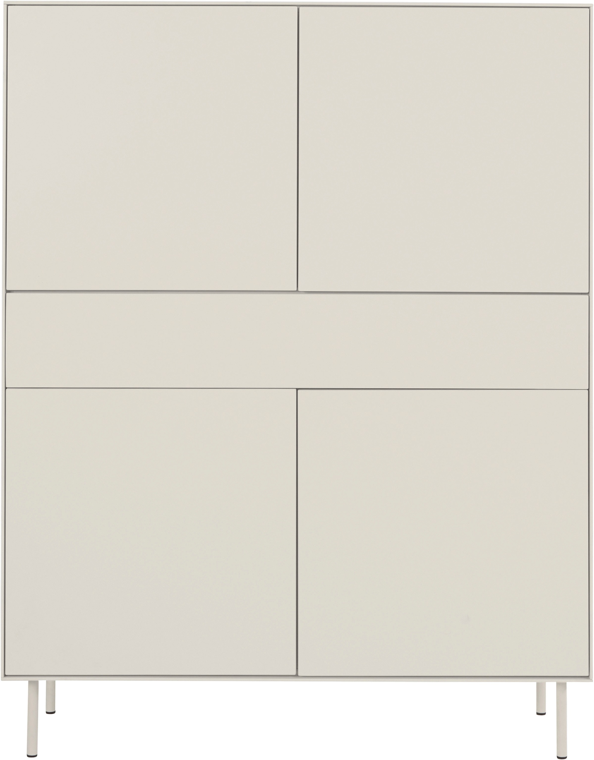 LeGer Home by Lena Gercke Highboard »Essentials«, Höhe: 144cm, MDF lackiert, Push-to-open-Funktion