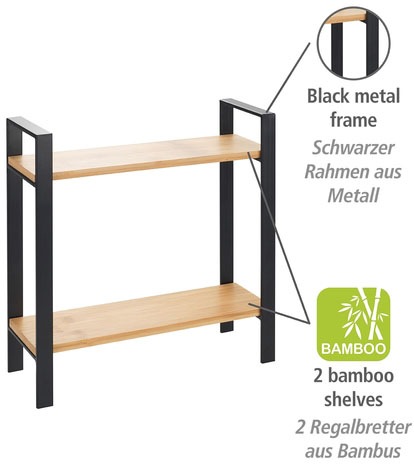 WENKO Küchenregal »Lou«, Jelmoli-Versand Metall/Bambus shoppen 2-stufig, (1 St.), | online