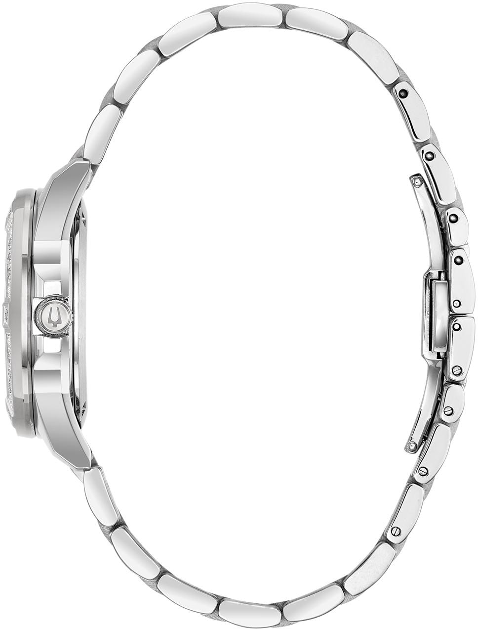Bulova Quarzuhr »Marine Star«, Armbanduhr, Damenuhr, Datum, Diamanten, Saphirglas, Edelstahlarmband