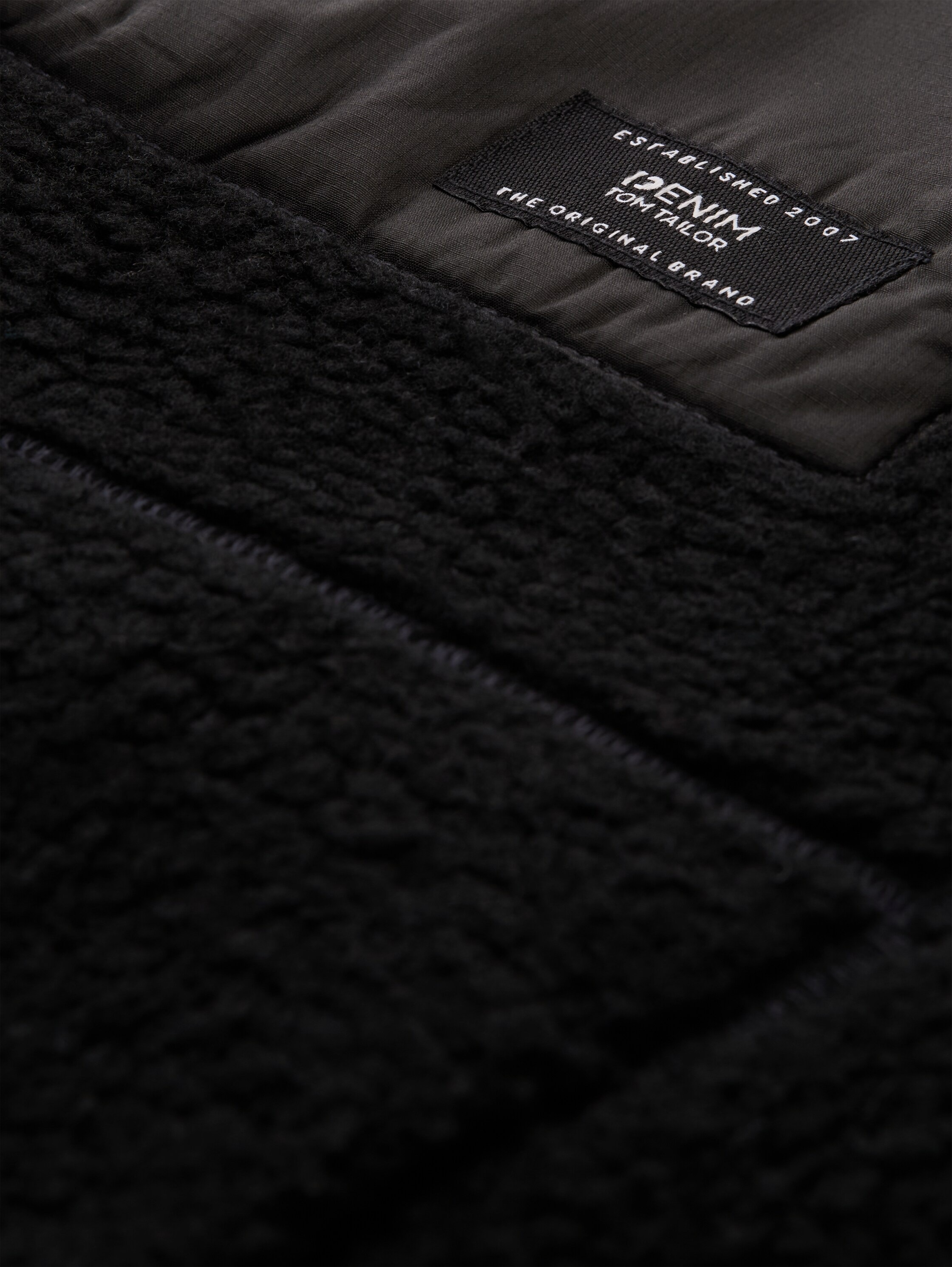 TOM TAILOR Denim Fleecejacke, mit Logo Stickerei
