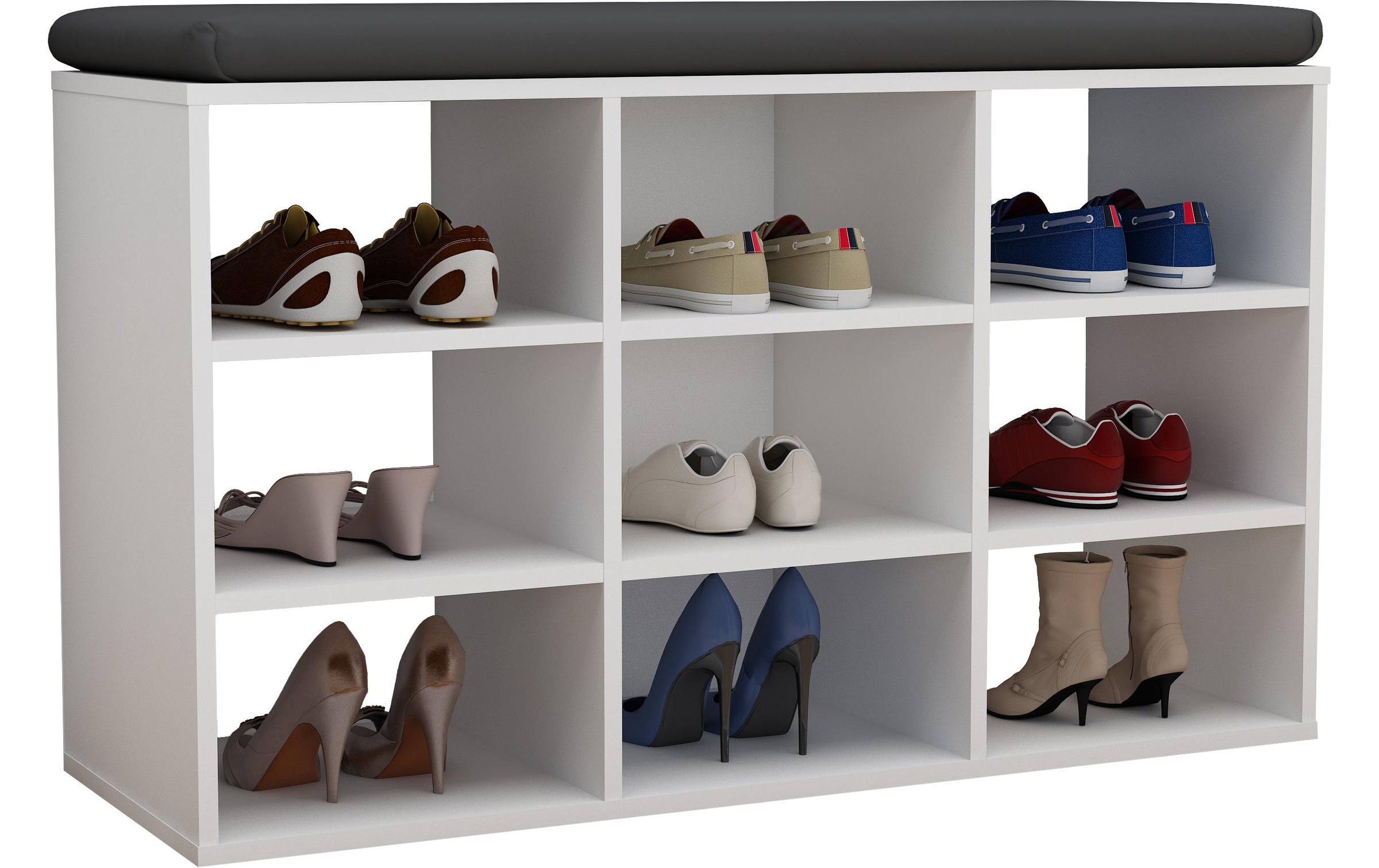 VCM Schuhregal "Hinsol XS 80 x 50 cm, Weiss"