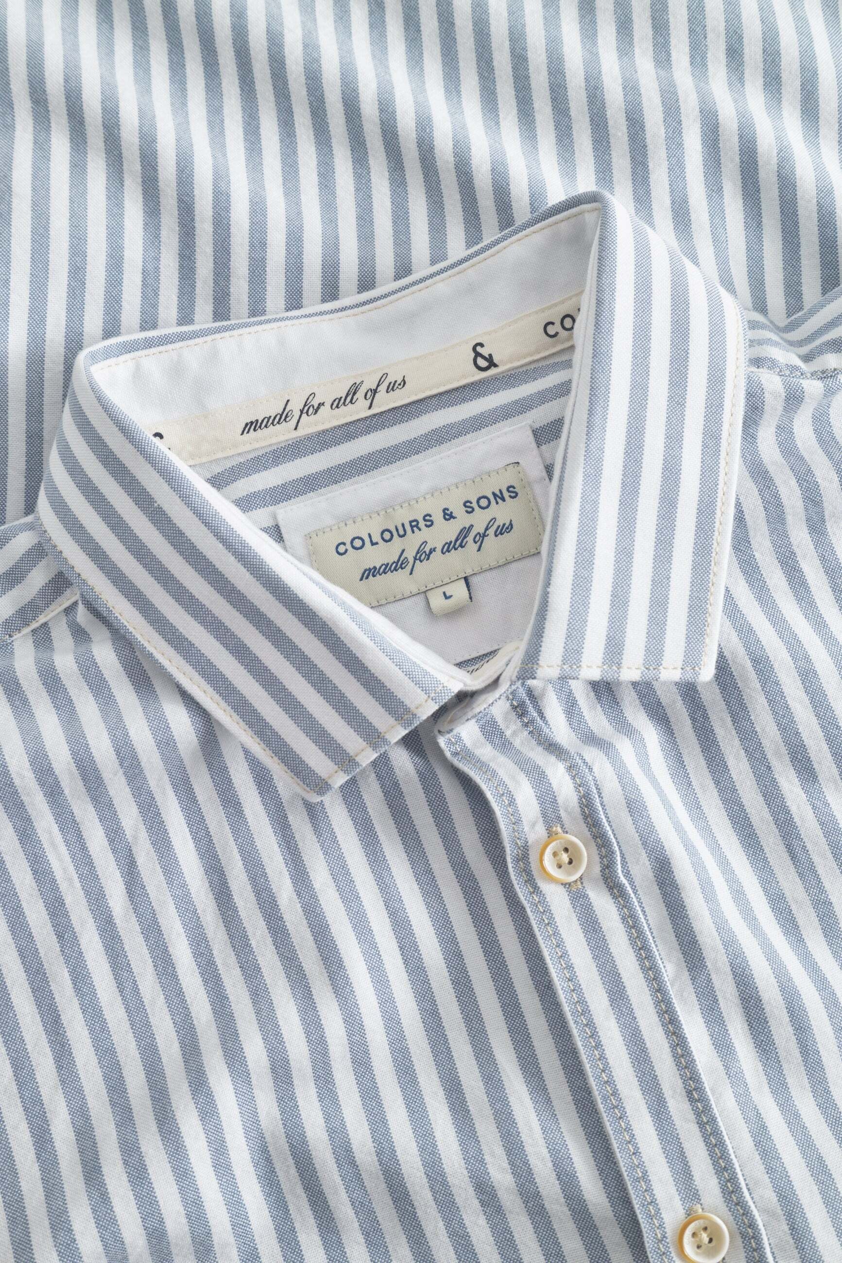 colours & sons Langarmhemd »colours & sons Langarmhemd Shirt-Soft Oxford Stripes«