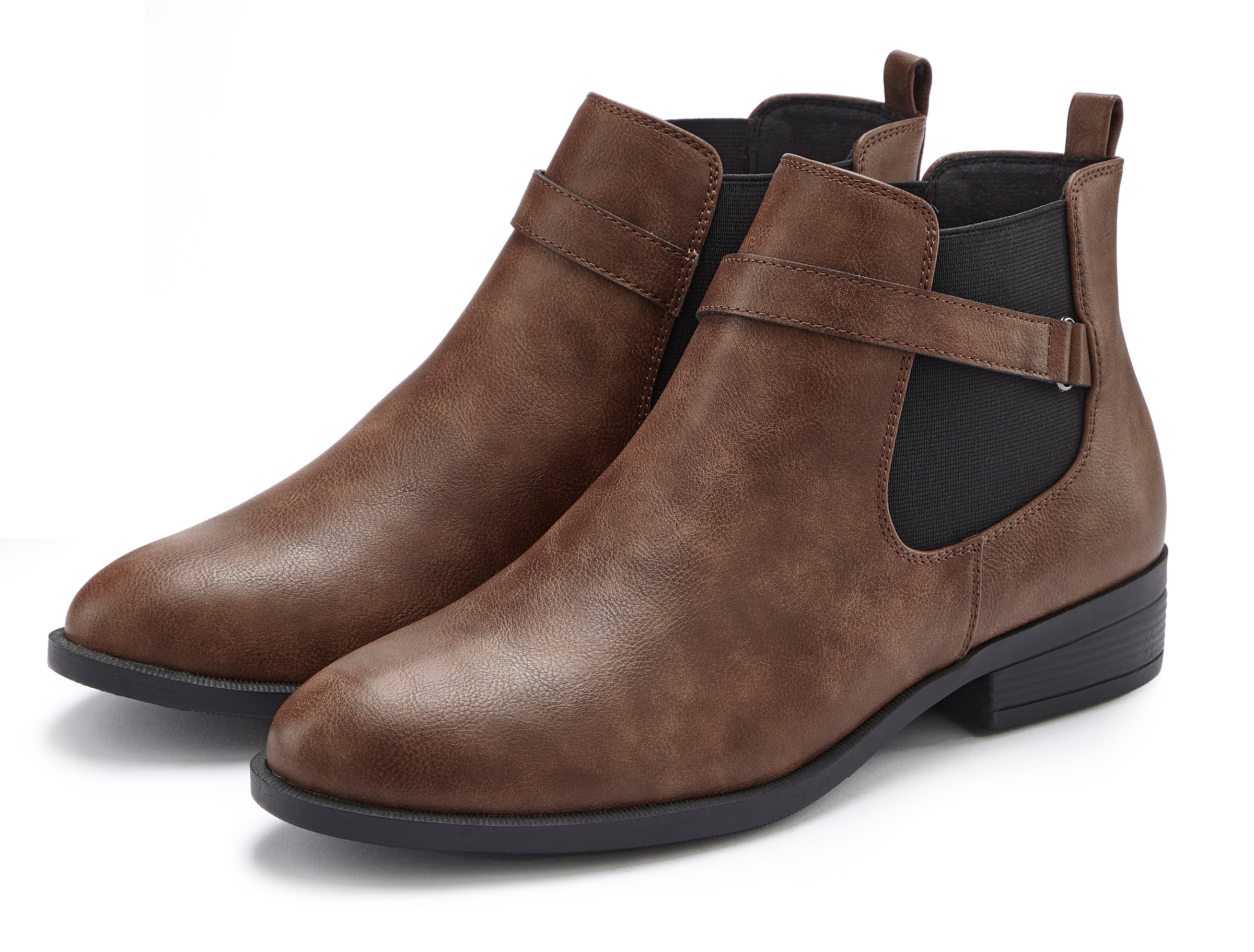 Chelseaboots, mit Stretch-Einsatz, Stiefelette, Ankle Boots VEGAN