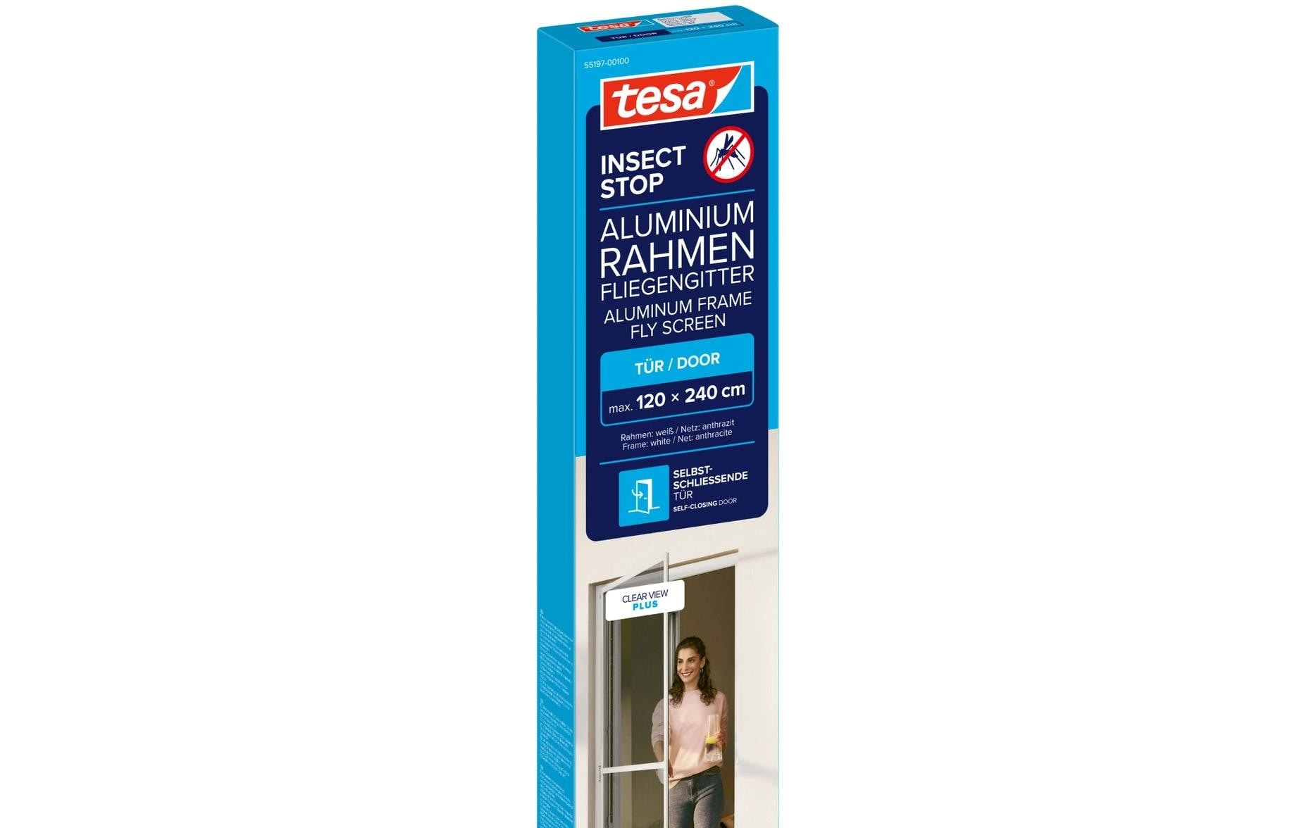 tesa Insektenschutz-Tür "Insect Stop Türrahmen 120 x 240 cm"
