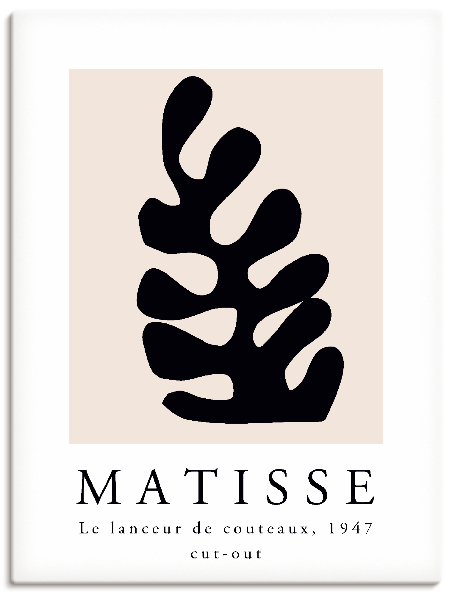 Artland Wandbild "Matisse der Messerwerfer - schwarz" Muster 1 Stk. tlg. als Alubild, Leinwandbild, Poster, Wandaufkleber in verschied. Grössen