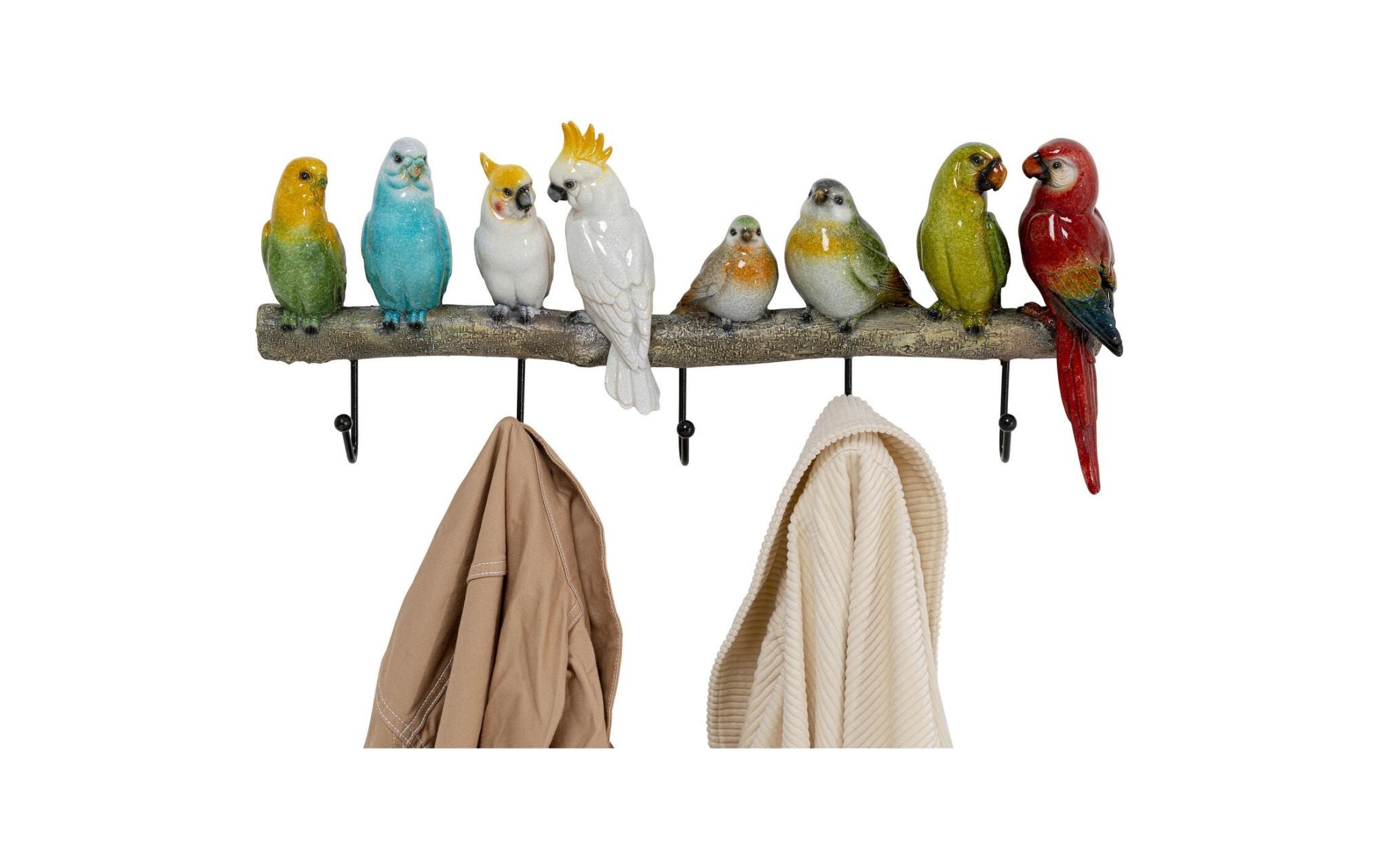 Kare Design Garderobenleiste »Exotic Birds 5 Haken, Mehrfarbig«