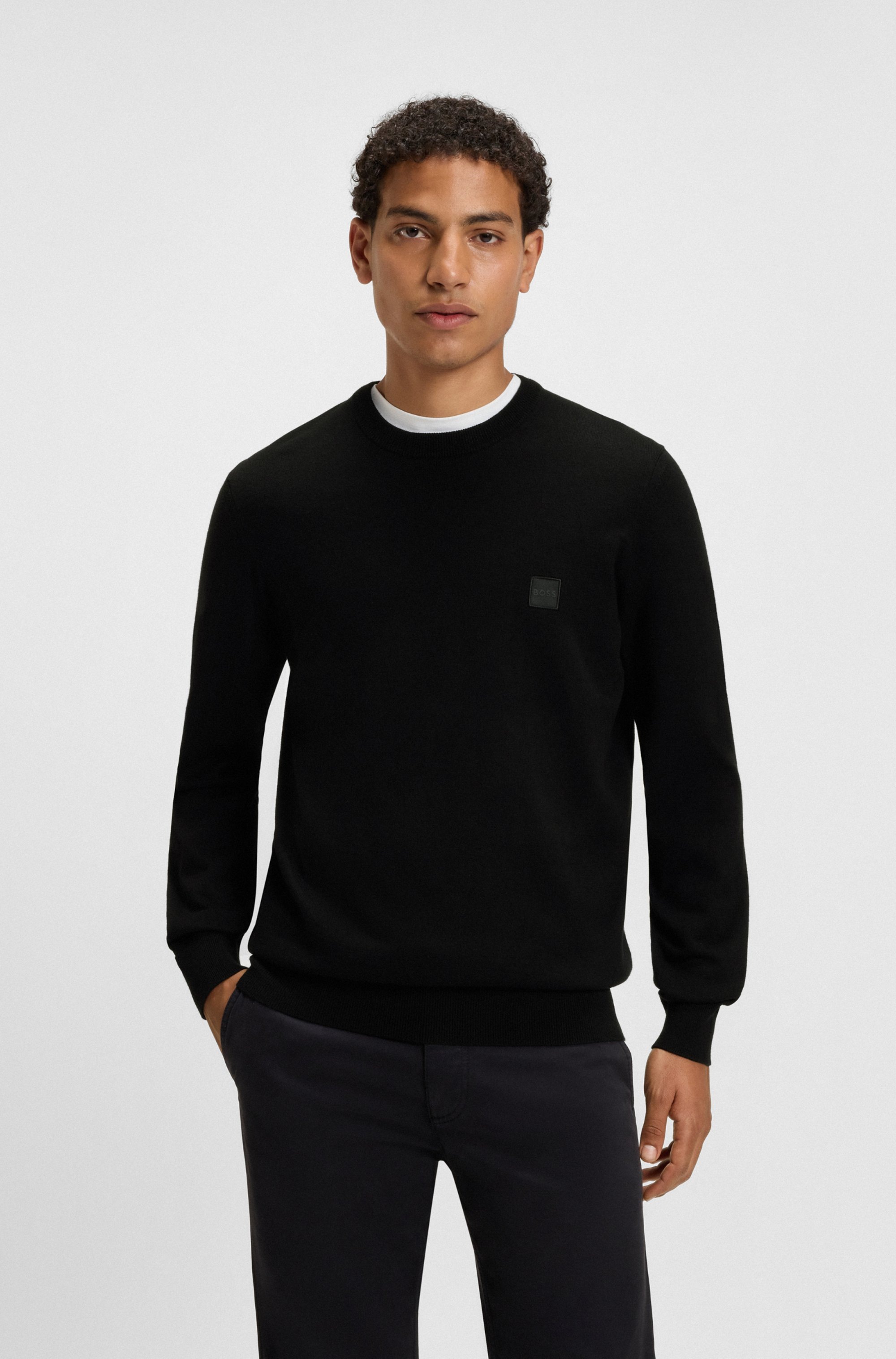 BOSS ORANGE Strickpullover »Kanovano« mit Rundhalsausschnitt
