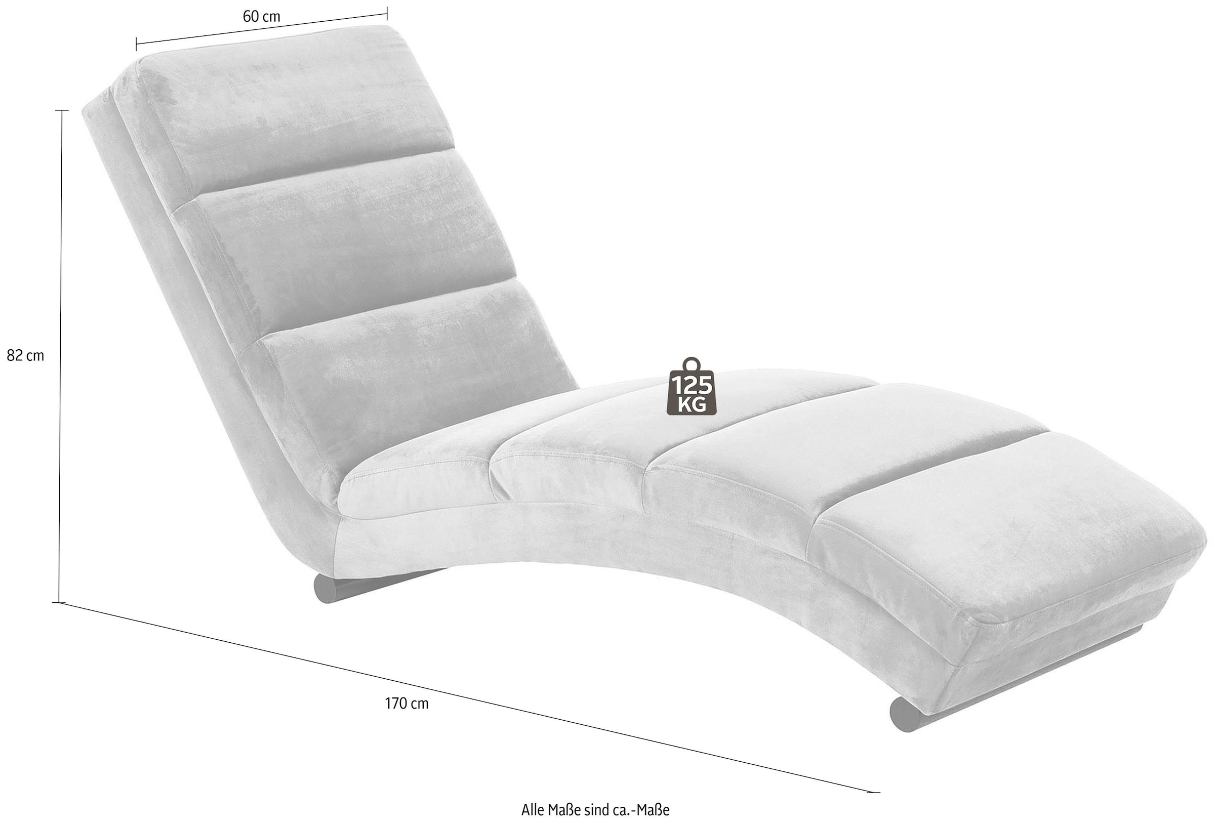 SalesFever Relaxsessel »Komfortable Loungeliege«, Stilvolles Design mit eleganter Quersteppung