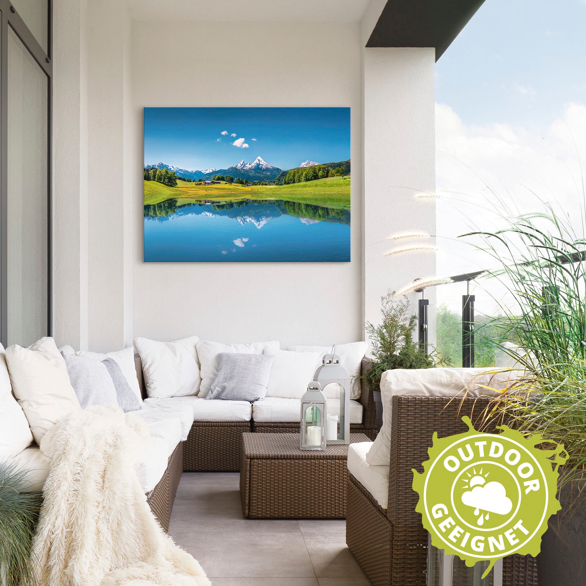 Artland Wandbild »Landschaft in den Alpen«, Berge, (1 St.), als Alubild, Outdoorbild, Leinwandbild, Poster in verschied. Grössen