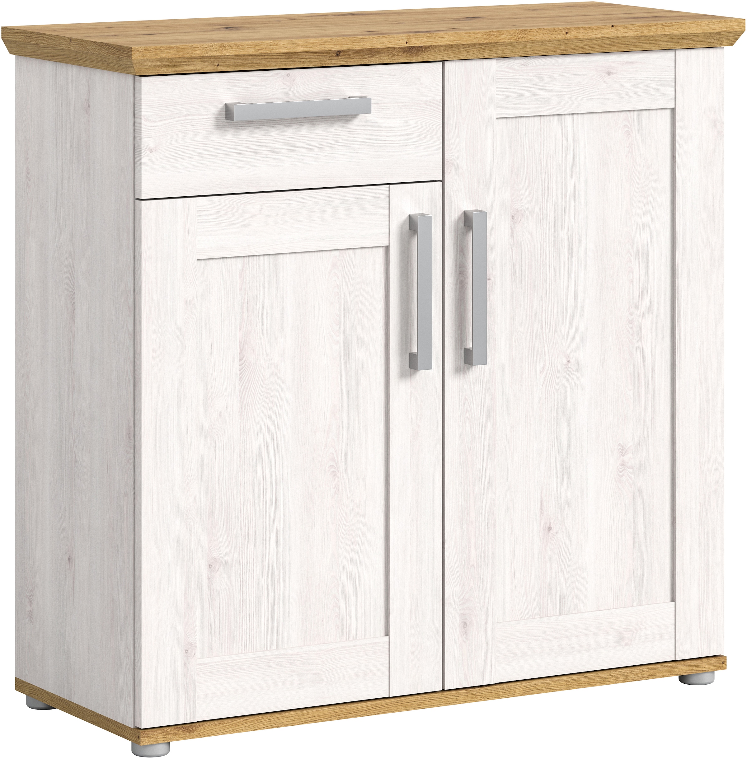 Home affaire Kommode »COSENZA, TOPSELLER!, Breite 95 cm, 2 Türen, 1 Schubkasten«, in Landhausoptik, Anrichte, Schrank, Sideboard