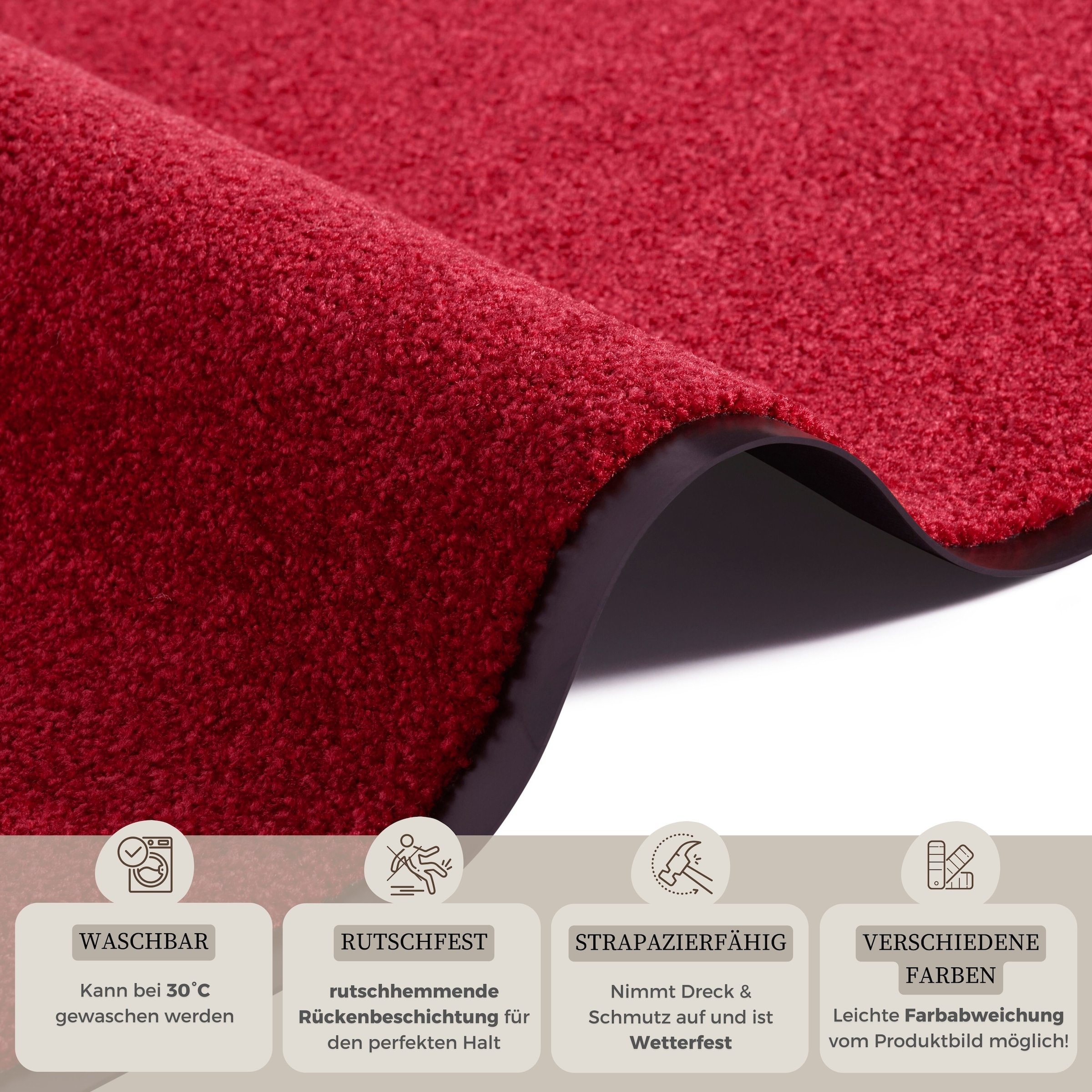 my home Fussmatte »Clean & Walk«, rechteckig, 7 mm Höhe, Schmutzfangmatte, Türmatte, In- und Outdoor, Teppich, Läufer, waschbar