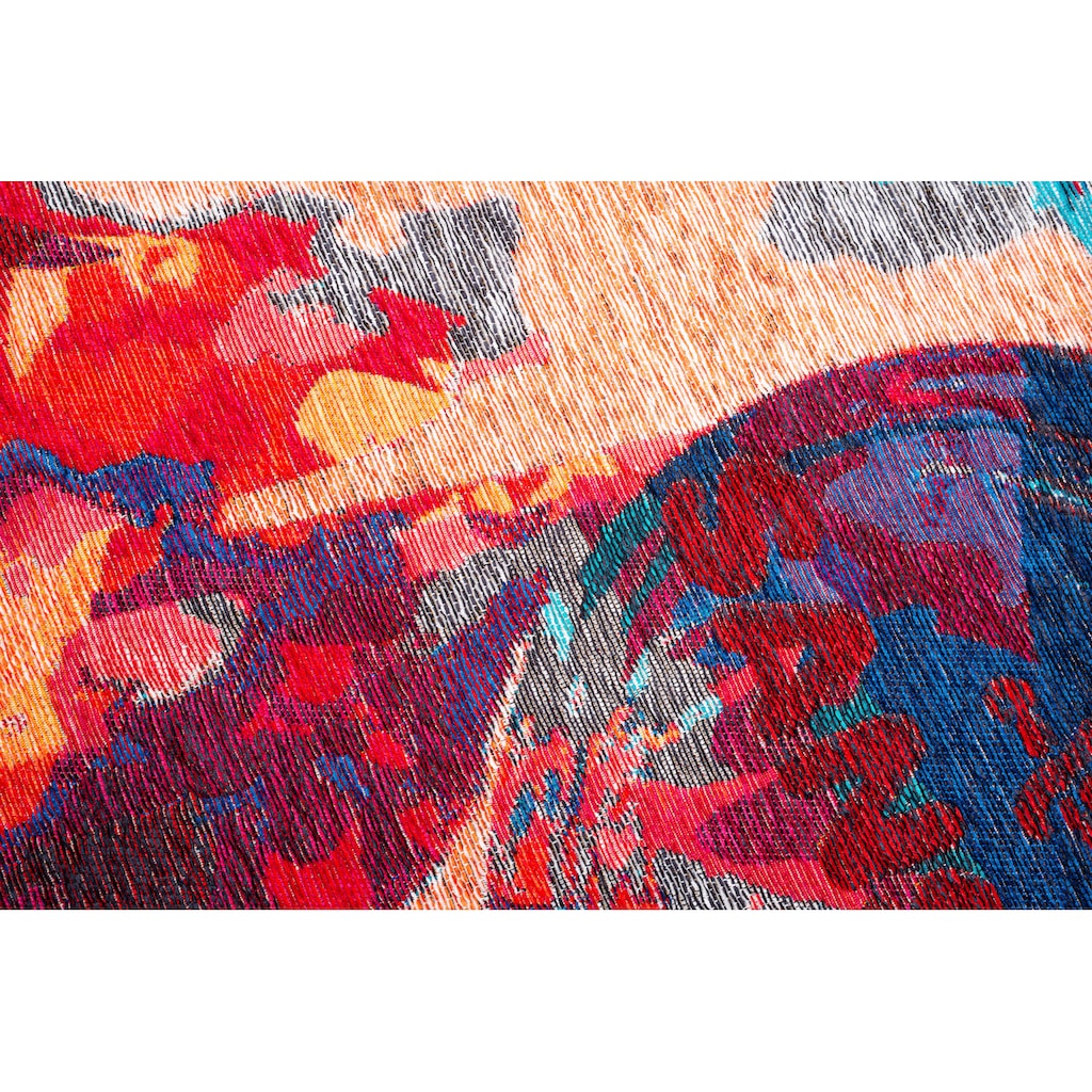 Sansibar Teppich »Keitum 008«, rechteckig, Flachgewebe, modernes Design, Motiv Gläser & gekreuzte Säbel