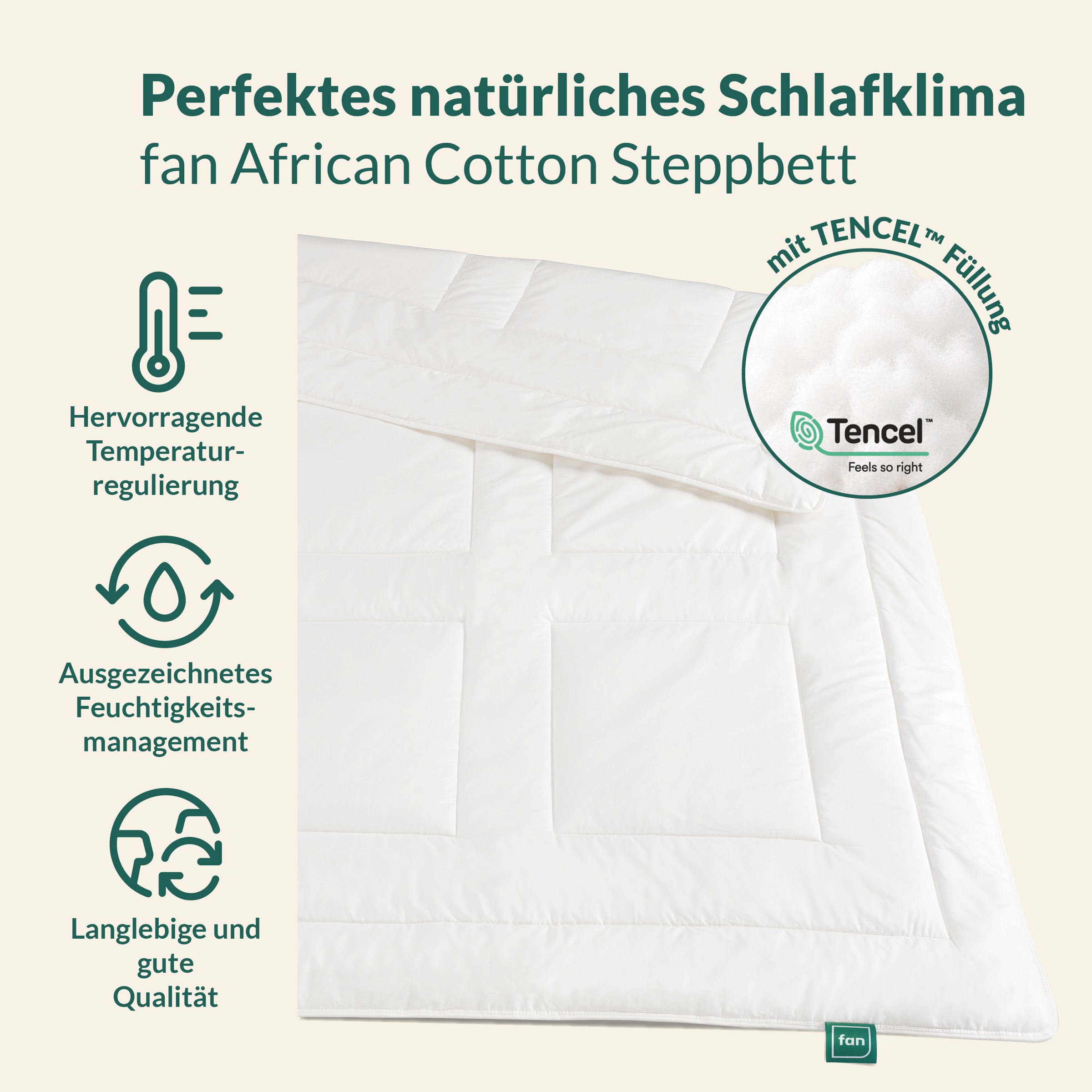 f.a.n. Frankenstolz Steppbett African Cotton 135x200
