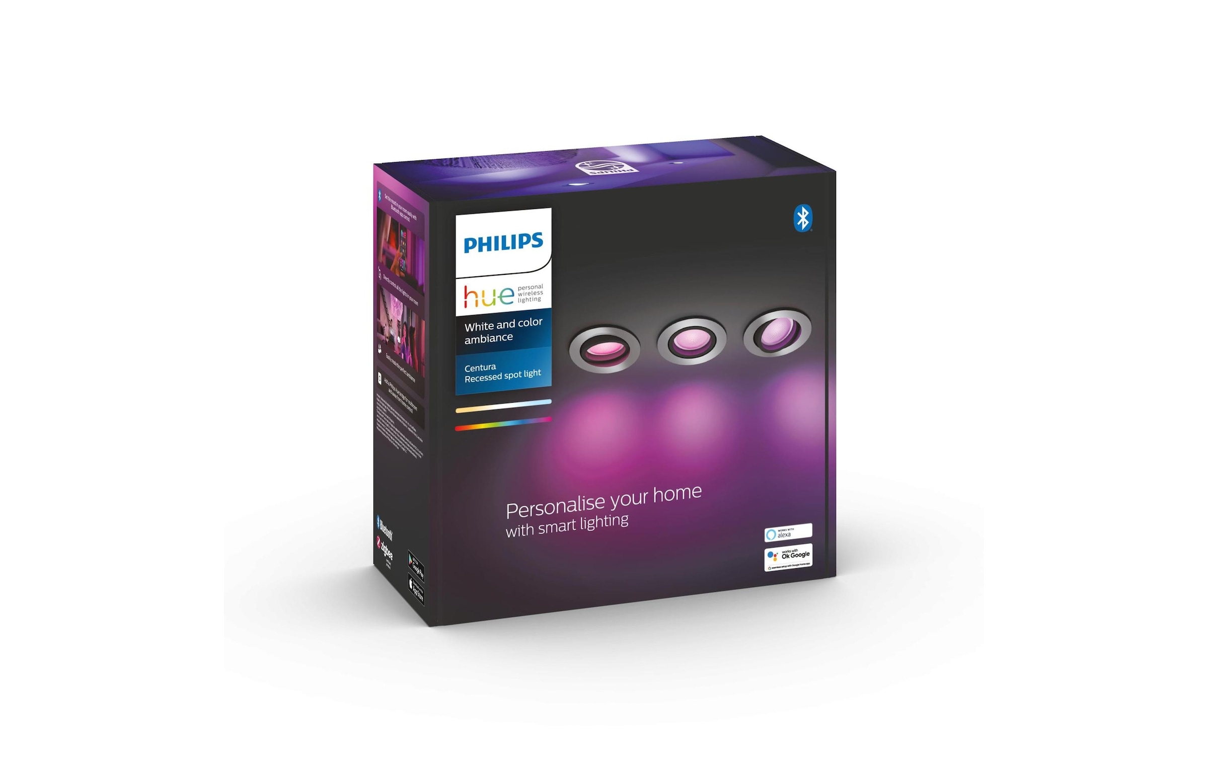 Philips Hue Deckenspot »Philips Hue Einbauspot White & Color«, 3 flammig