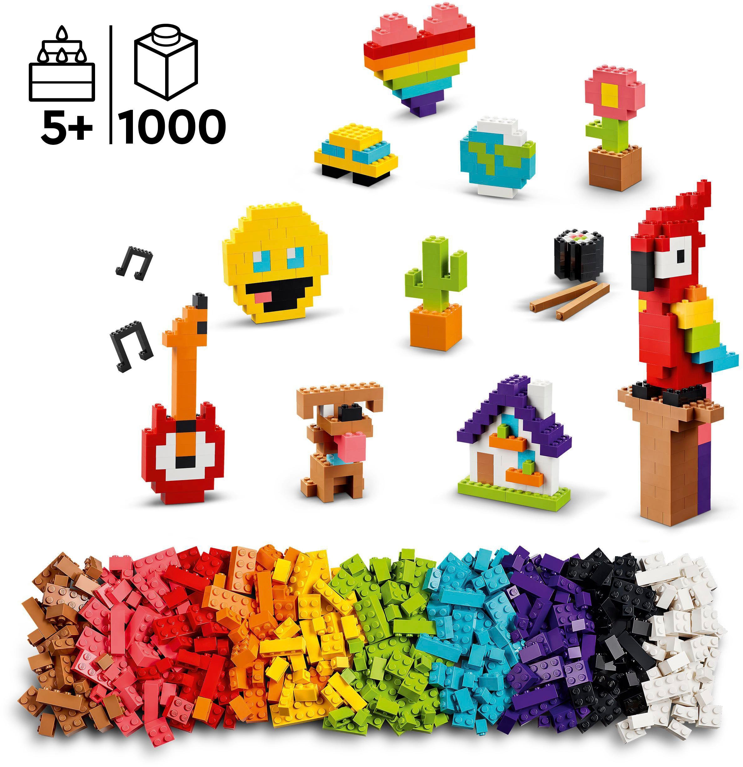 LEGO® Konstruktionsspielsteine »Grosses Kreativ-Bauset (11030), LEGO® Classic«, (1000 St.)