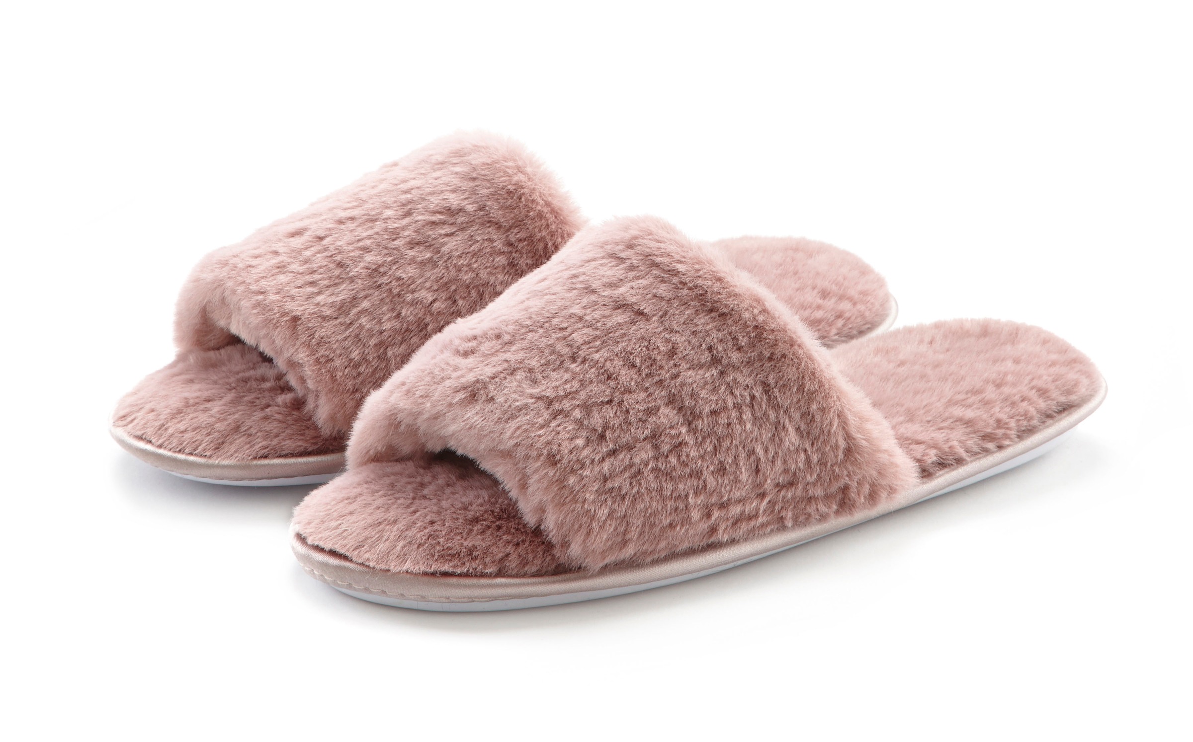 Vivance Hausschuh »Pantolette, Pantoffel,« mit kuscheligem, warmen Fellimitat VEGAN