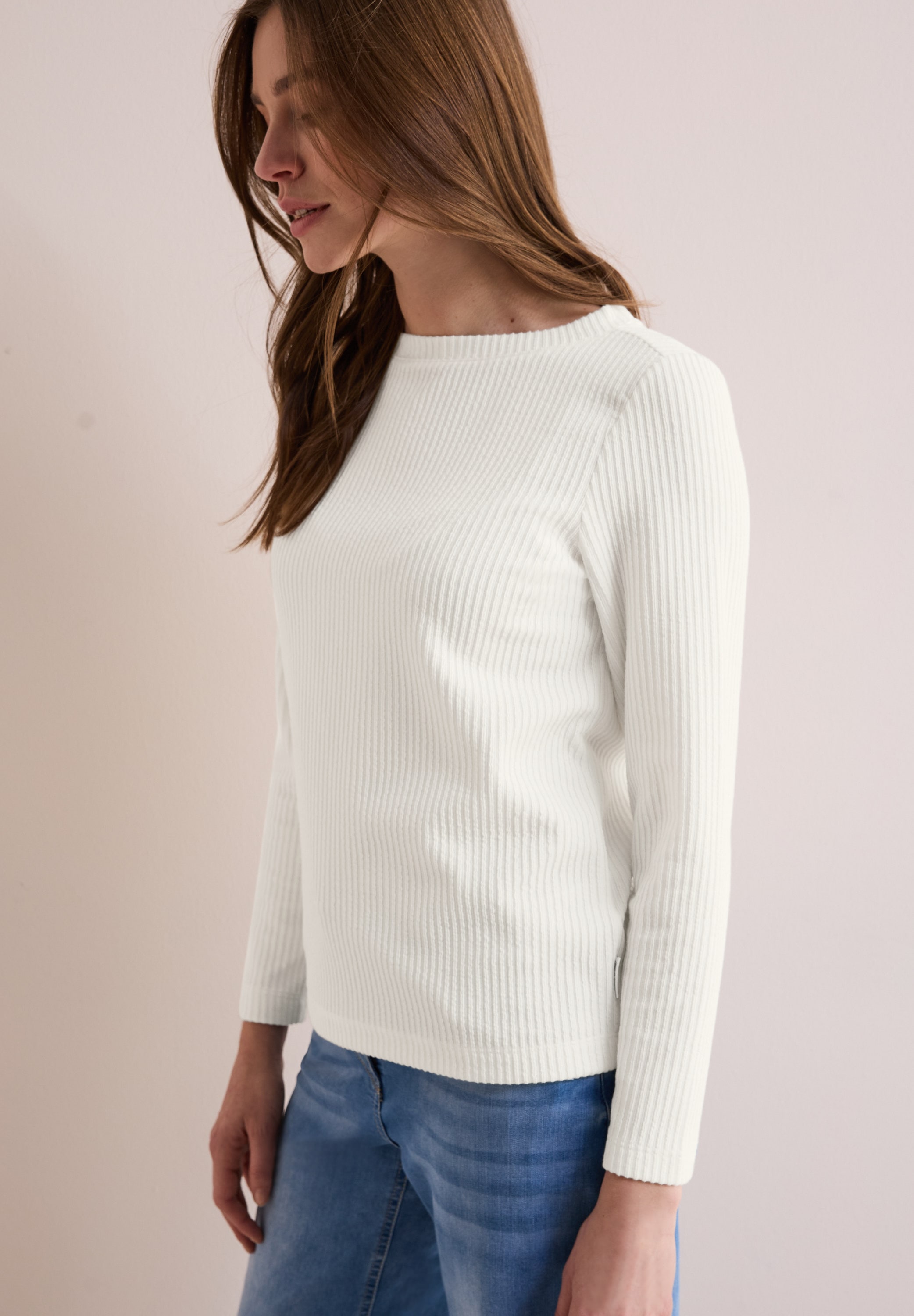 Cecil Langarmshirt, mit Struktur