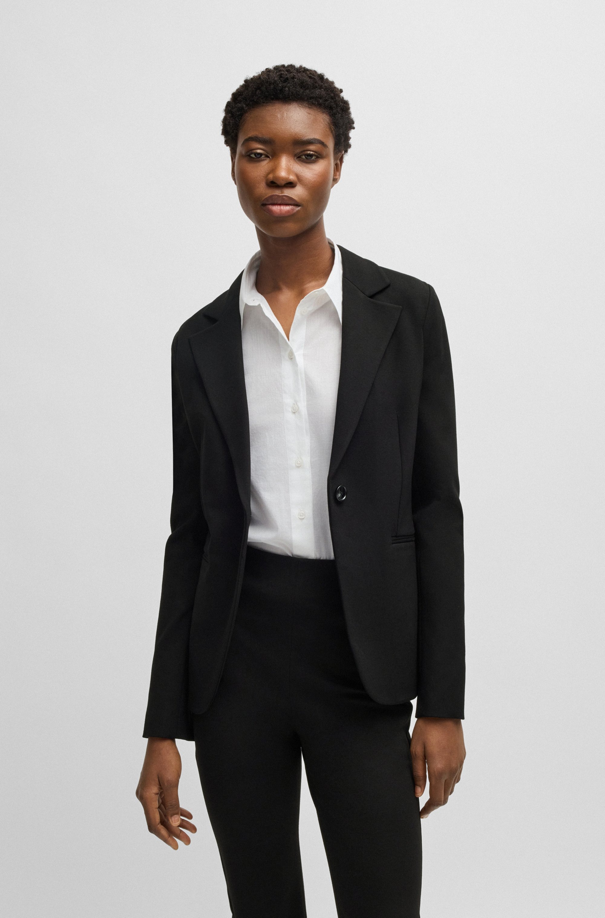 BOSS ORANGE Longblazer »Jaslim Premium Damenmode« mit geschlitzten Ärmeln