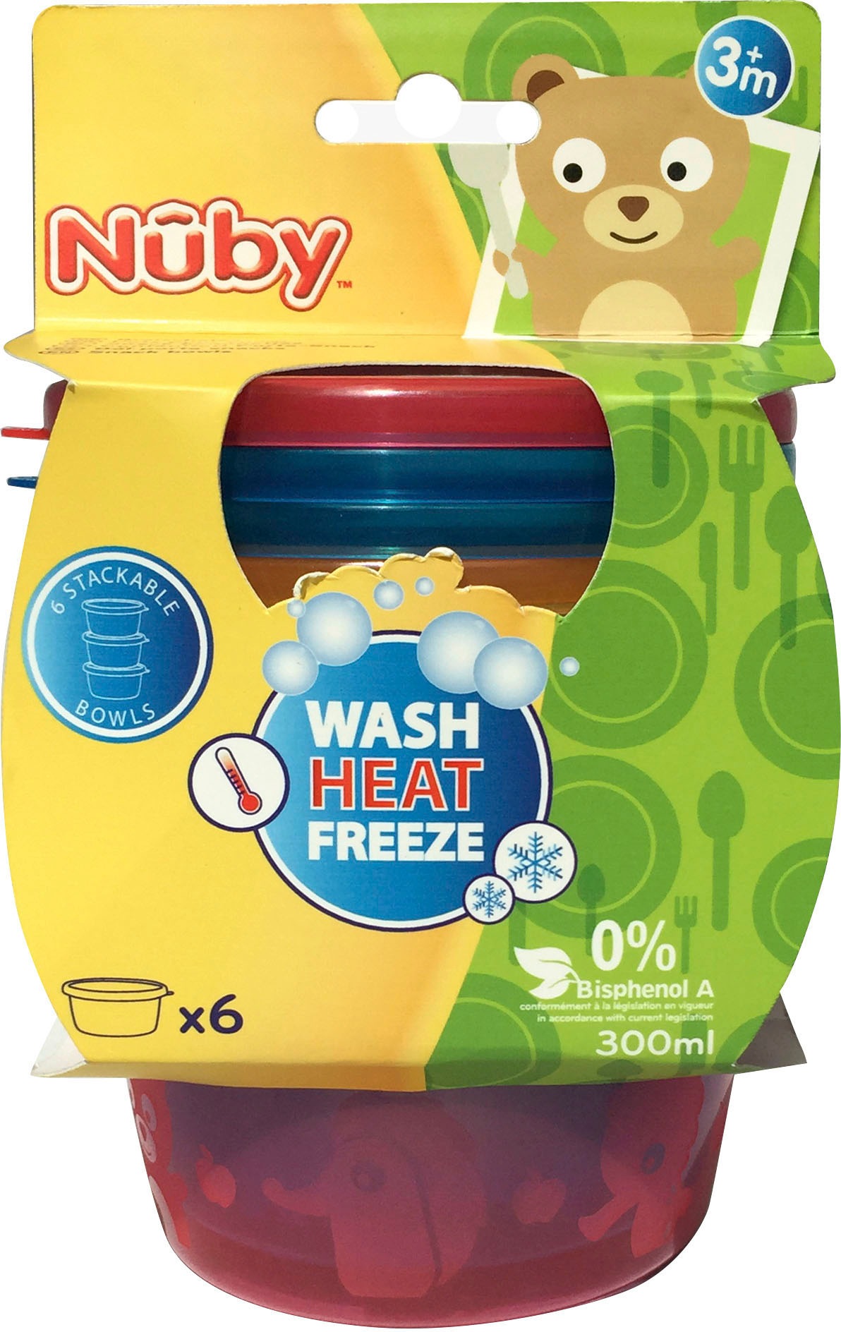Nuby Kinderschale »Pick Nick«, 6 tlg., aus Polypropylen, mit Deckel