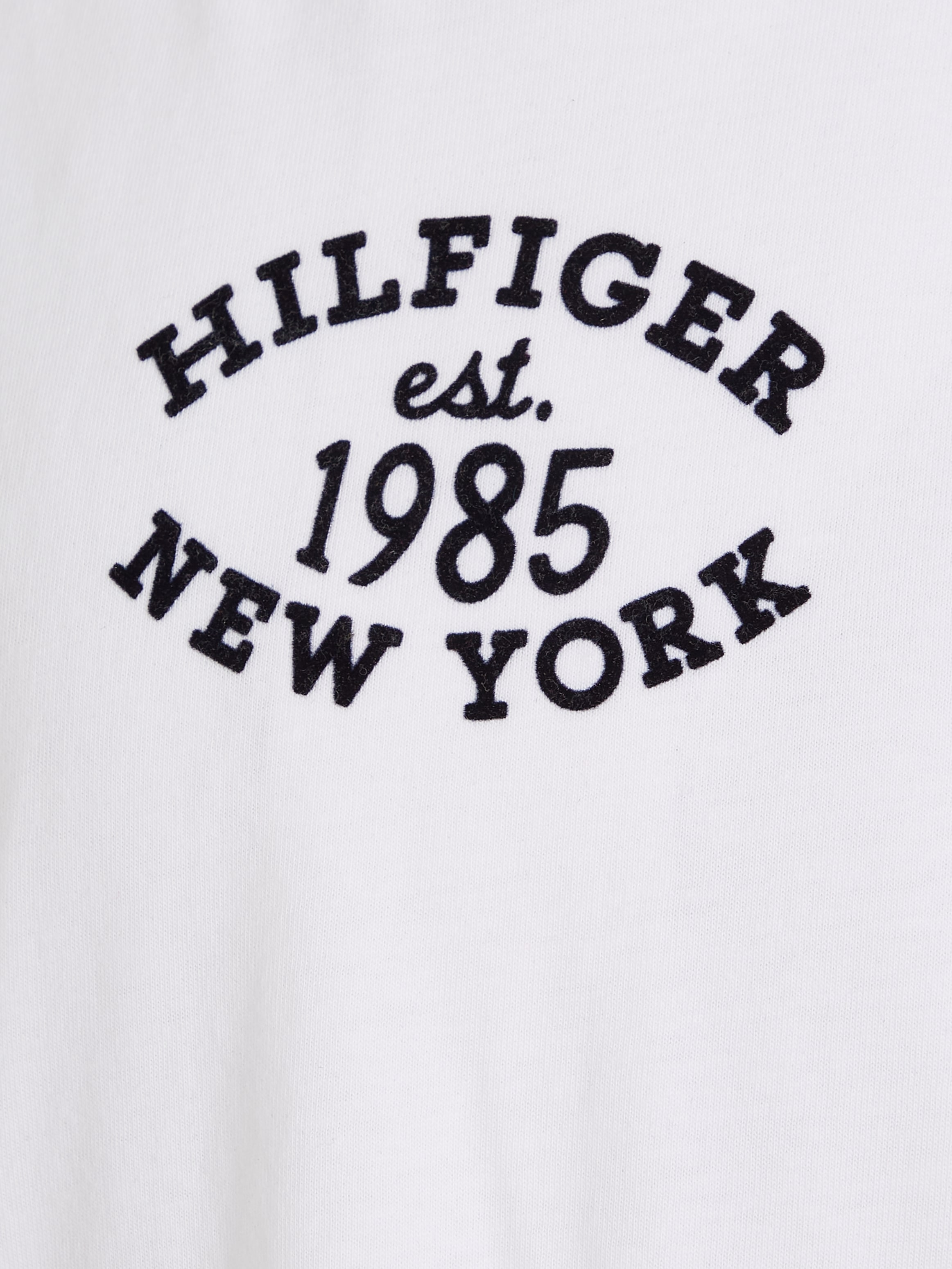 Tommy Hilfiger T-Shirt »MONOTYPE FLOCK«, Kinder bis 16 Jahre mit Logostickerei