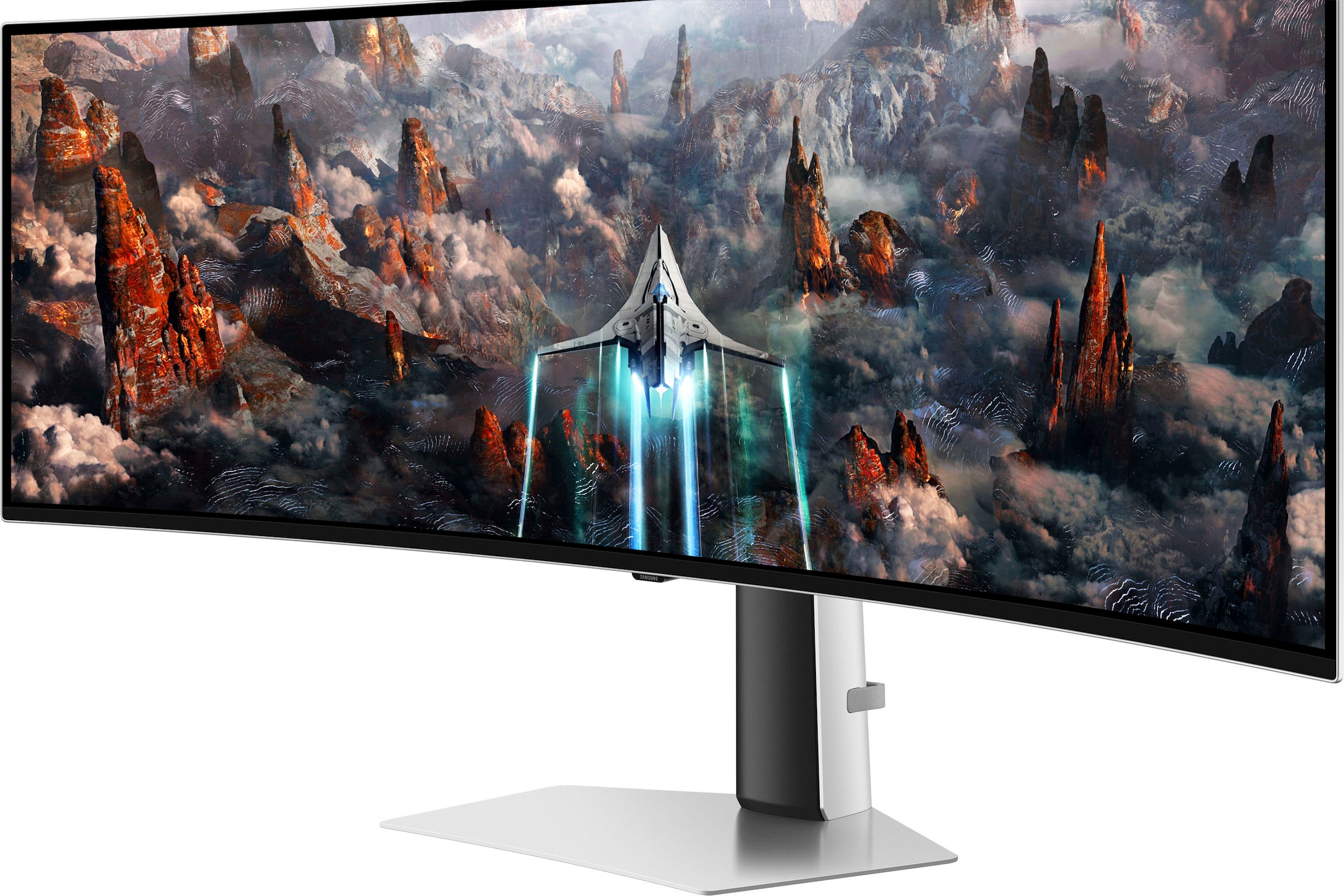 Samsung Curved-Gaming-OLED-Monitor »Odyssey OLED G9 S49CG934SU«, 124 cm/49 Zoll, 5120 x 1440 px, Quad HD, 0,03 ms Reaktionszeit, 240 Hz, 0.03ms (G/G)