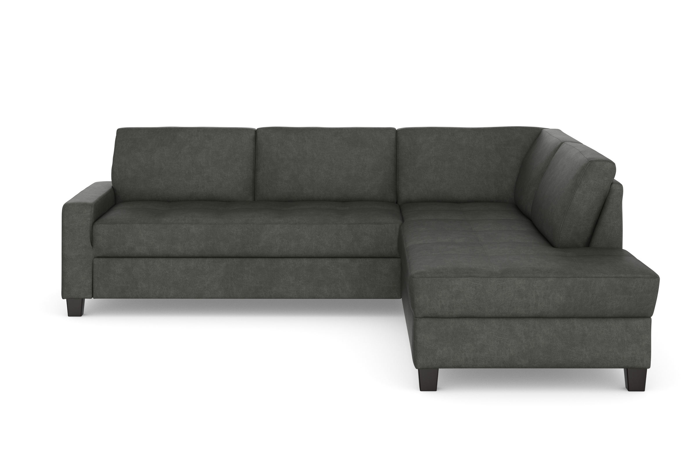 DOMO collection Ecksofa »Florentina zeitlos und elegant, Sitznähte als Designelement, L-Form«, wahlweise mit Bettfunktion, mit Kontrastnaht, Komfortsitzhöhe 47cm