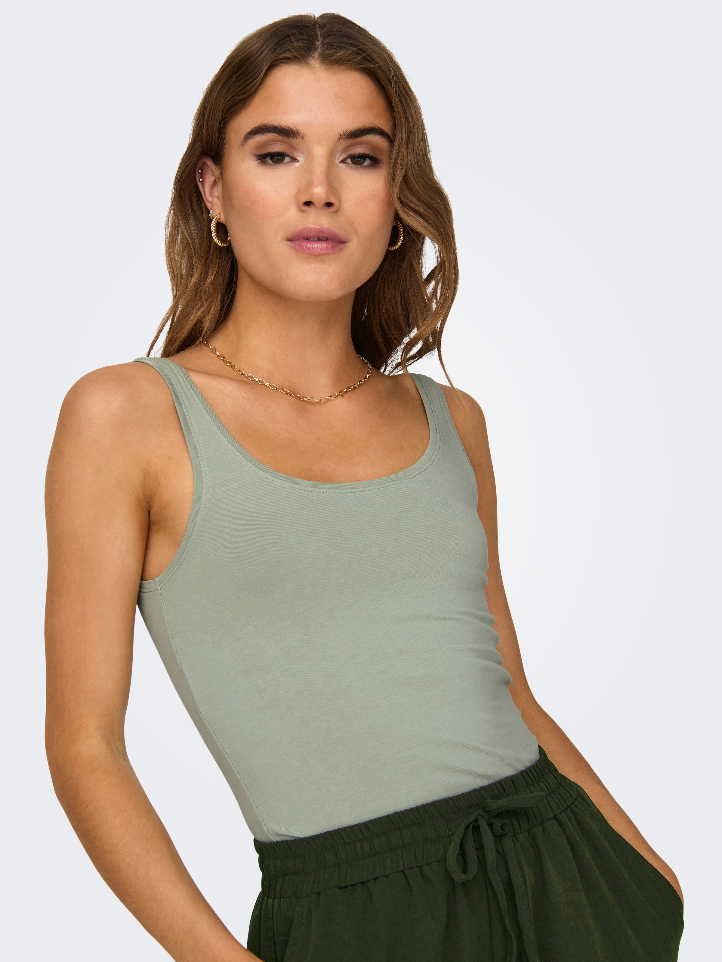 ONLY Tanktop »ONLLIVE LOVE NEW LONG TT 2PACK NOOS«, (Packung, 2 tlg., 2er-Pack)