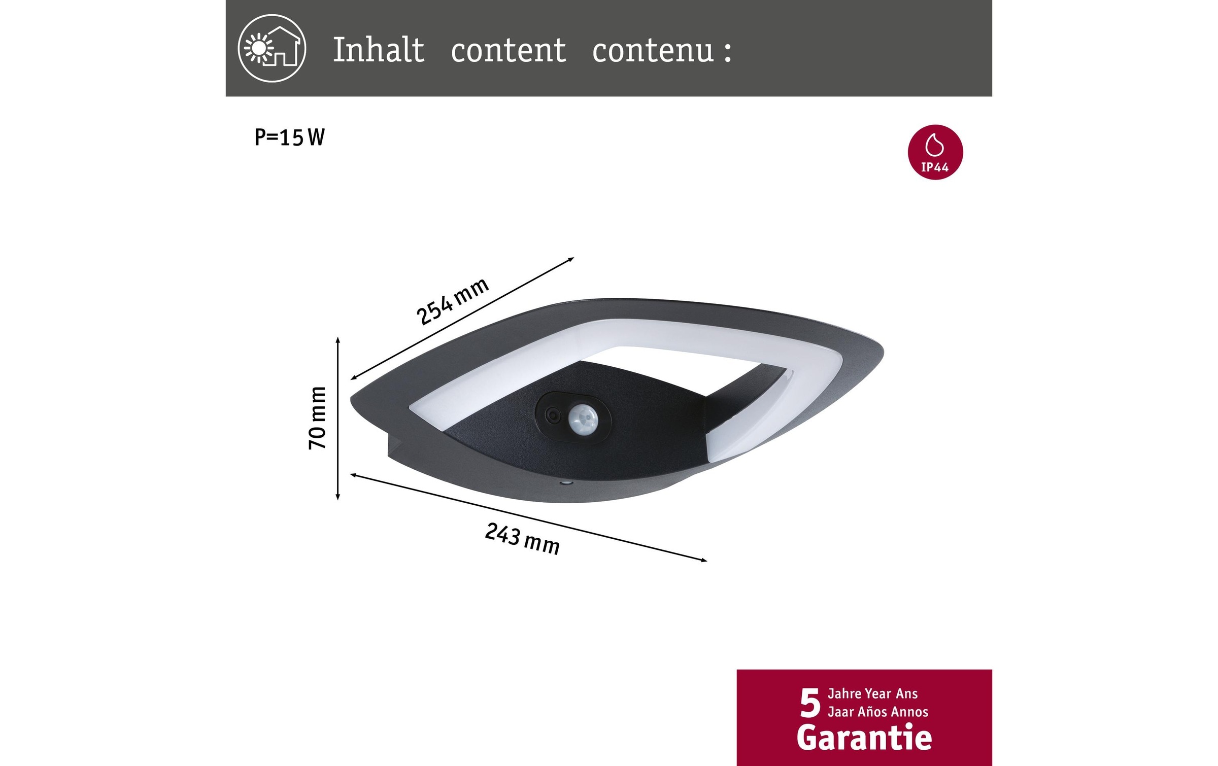 Paulmann LED Wandleuchte »LED Akena Bewe«
