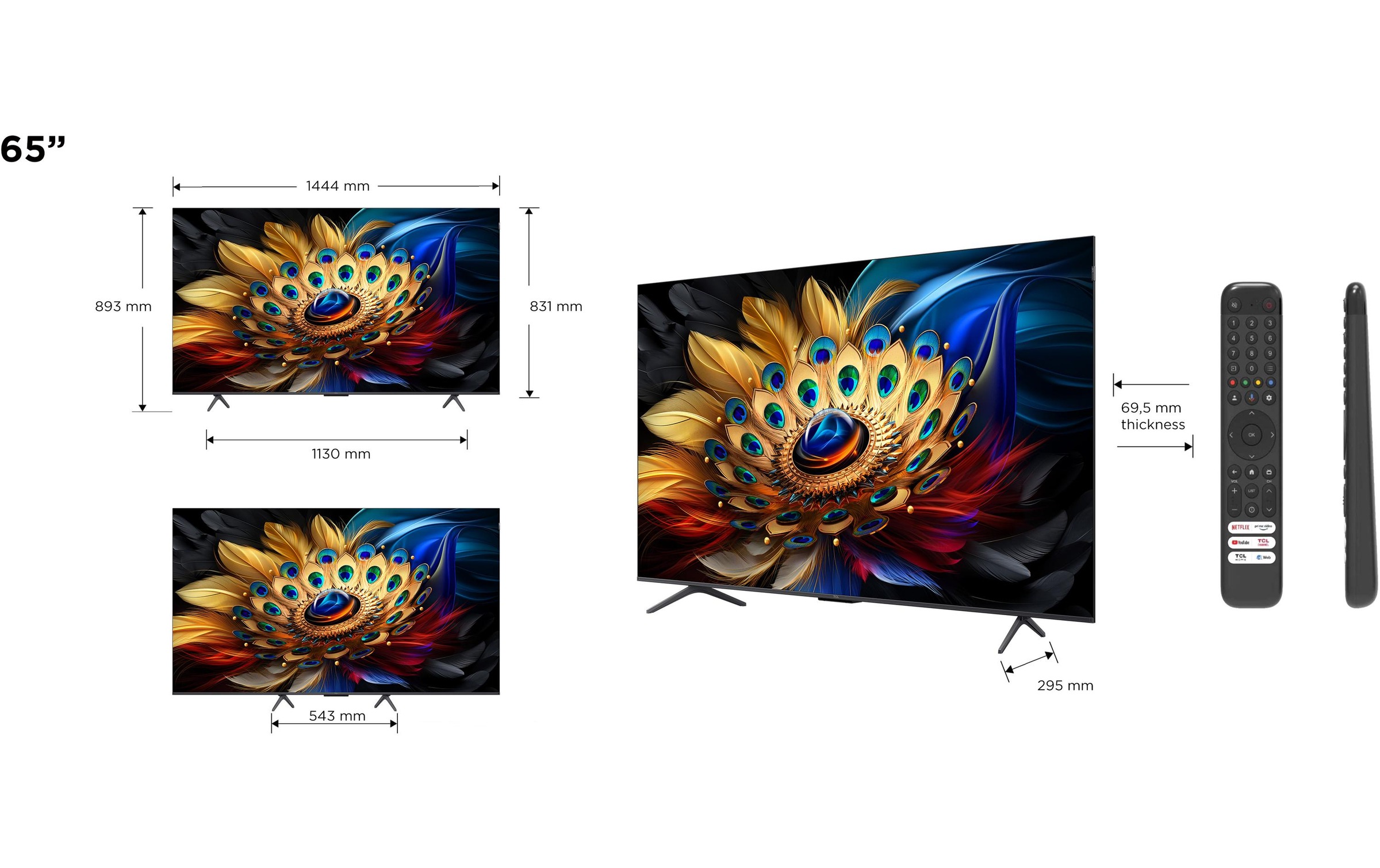 TCL QLED-Fernseher »65C655«, 4K Ultra HD