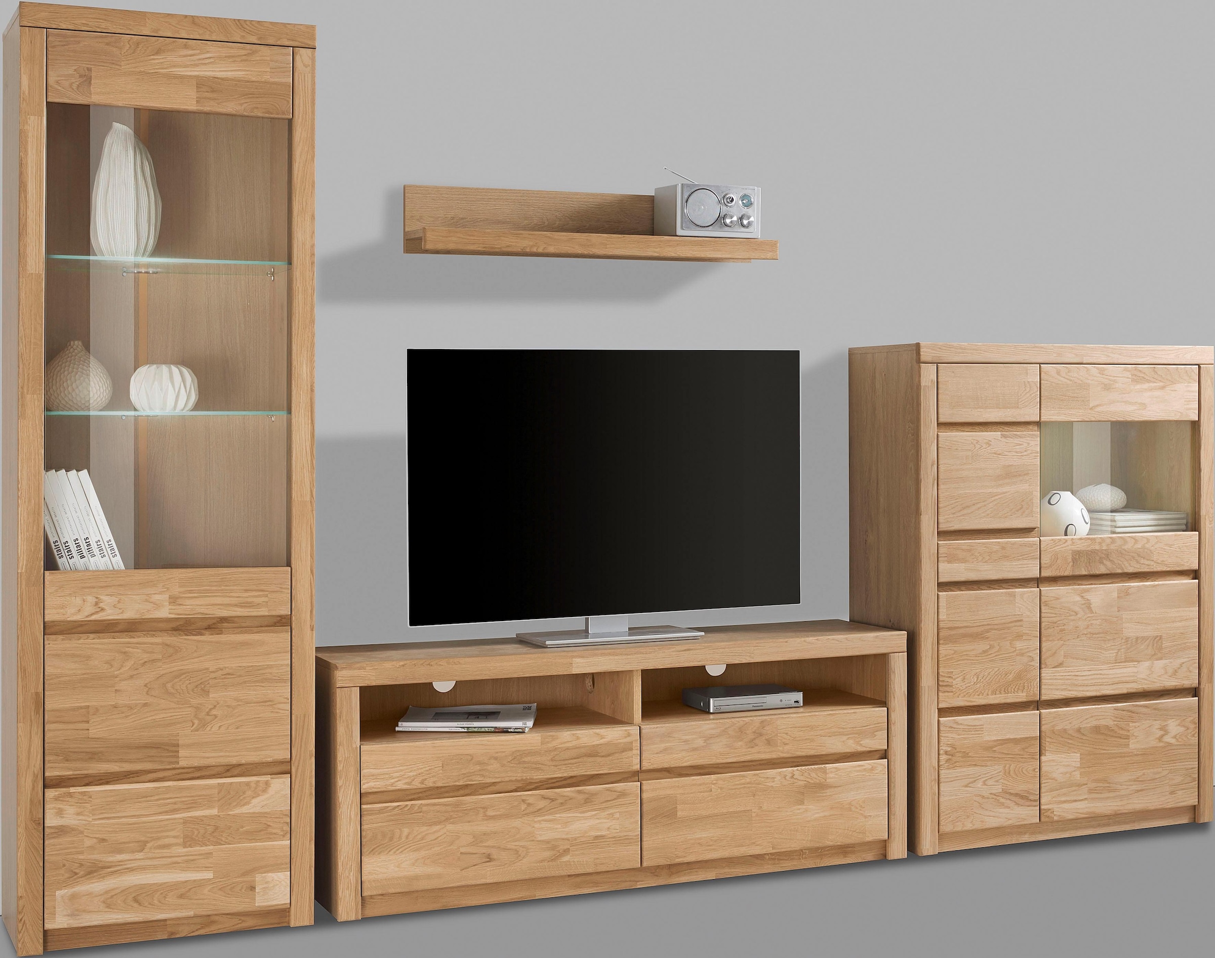 Woltra Wohnwand »Silkeborg«, (Set, 4 St.), teilmassives Holz online kaufen  | Jelmoli-Versand