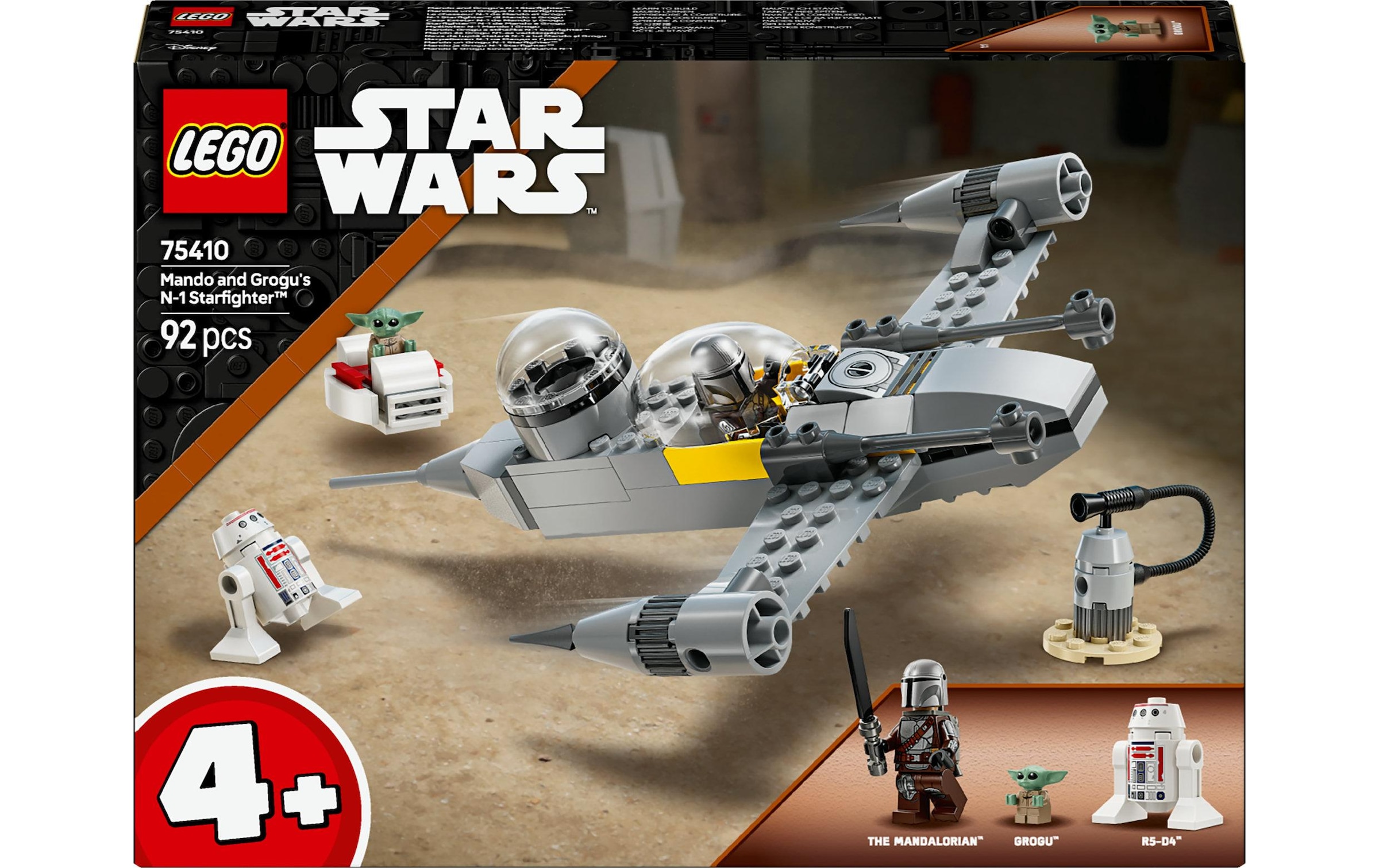 LEGO® Spielbausteine »Star Wars Mandos und Grogus N-1 Starfighter 75410«, (92 St.)